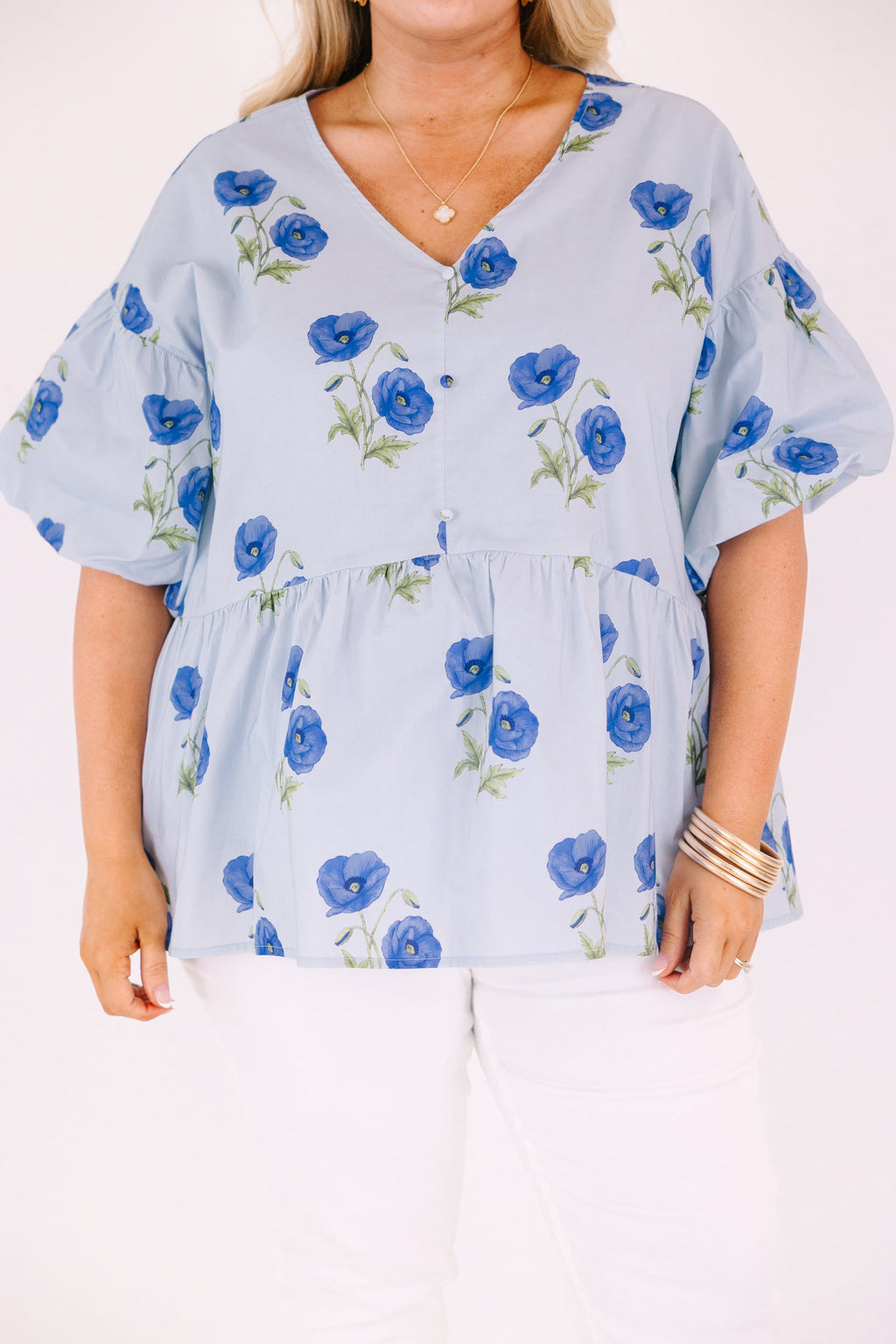 First Glance Top, Blue
