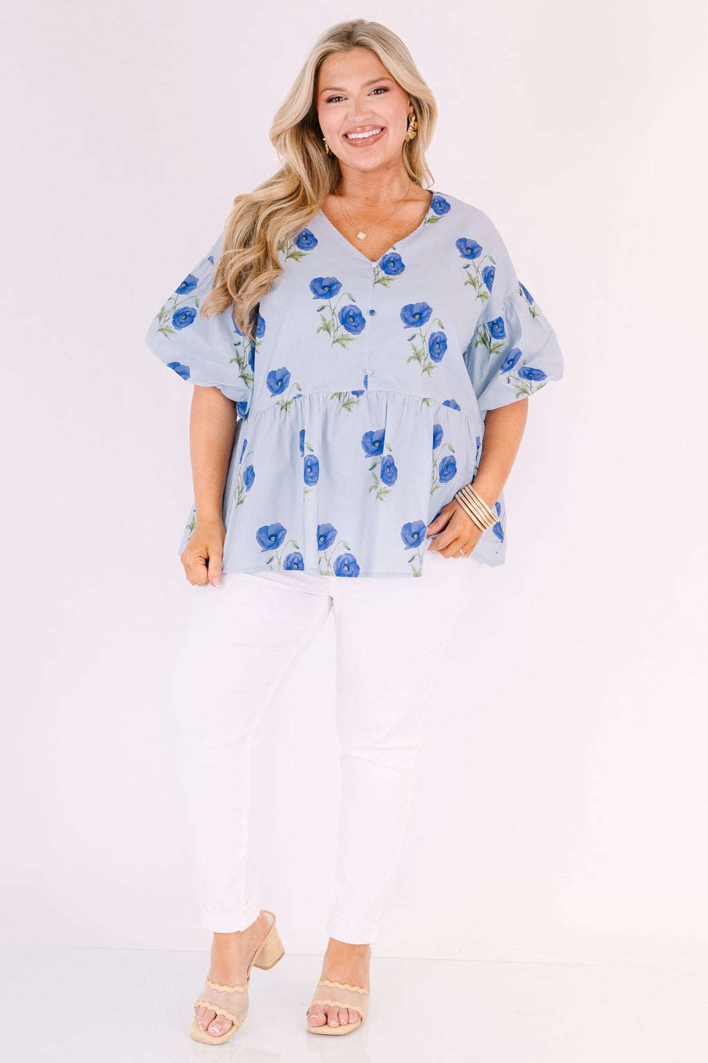 First Glance Top, Blue