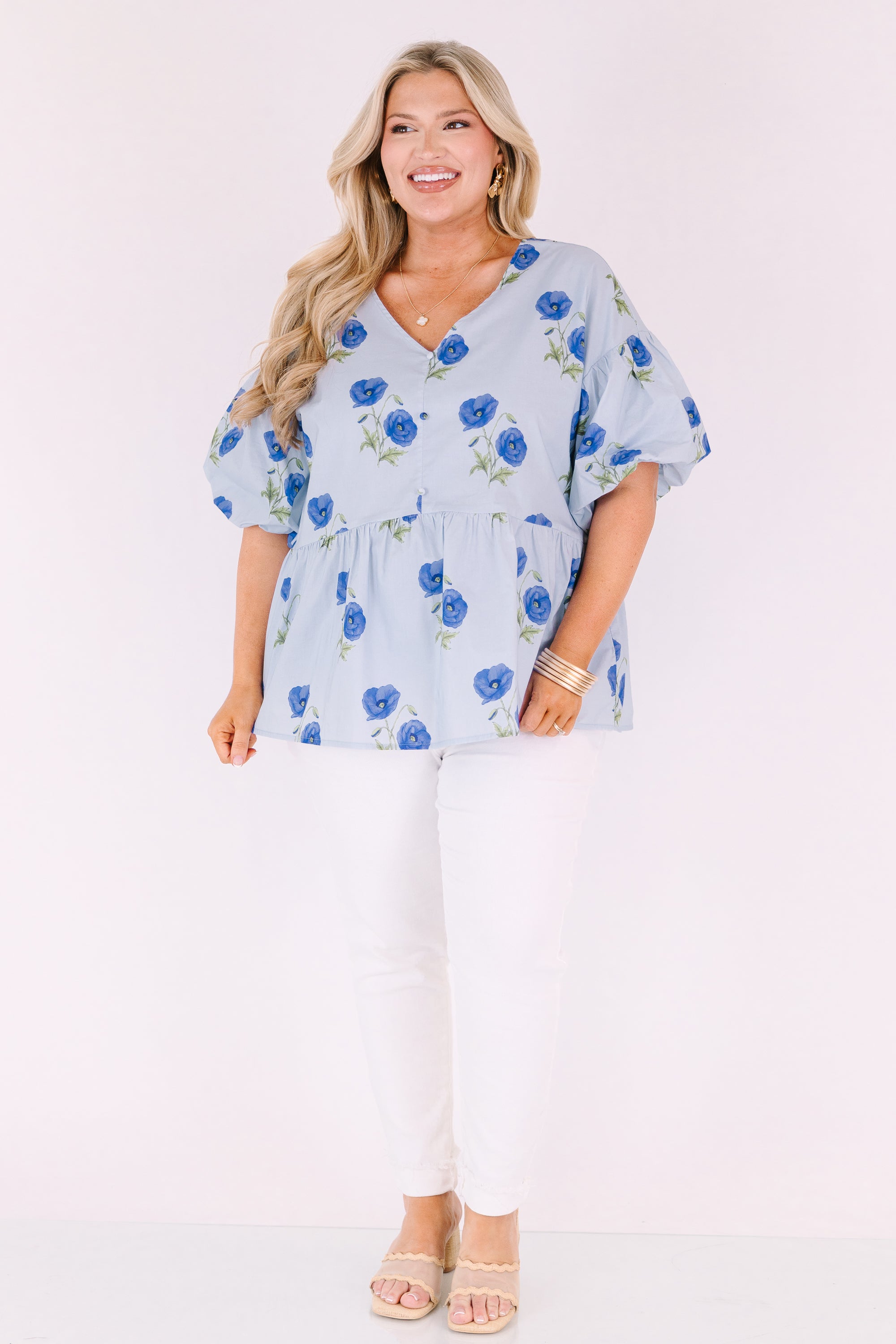First Glance Top, Blue