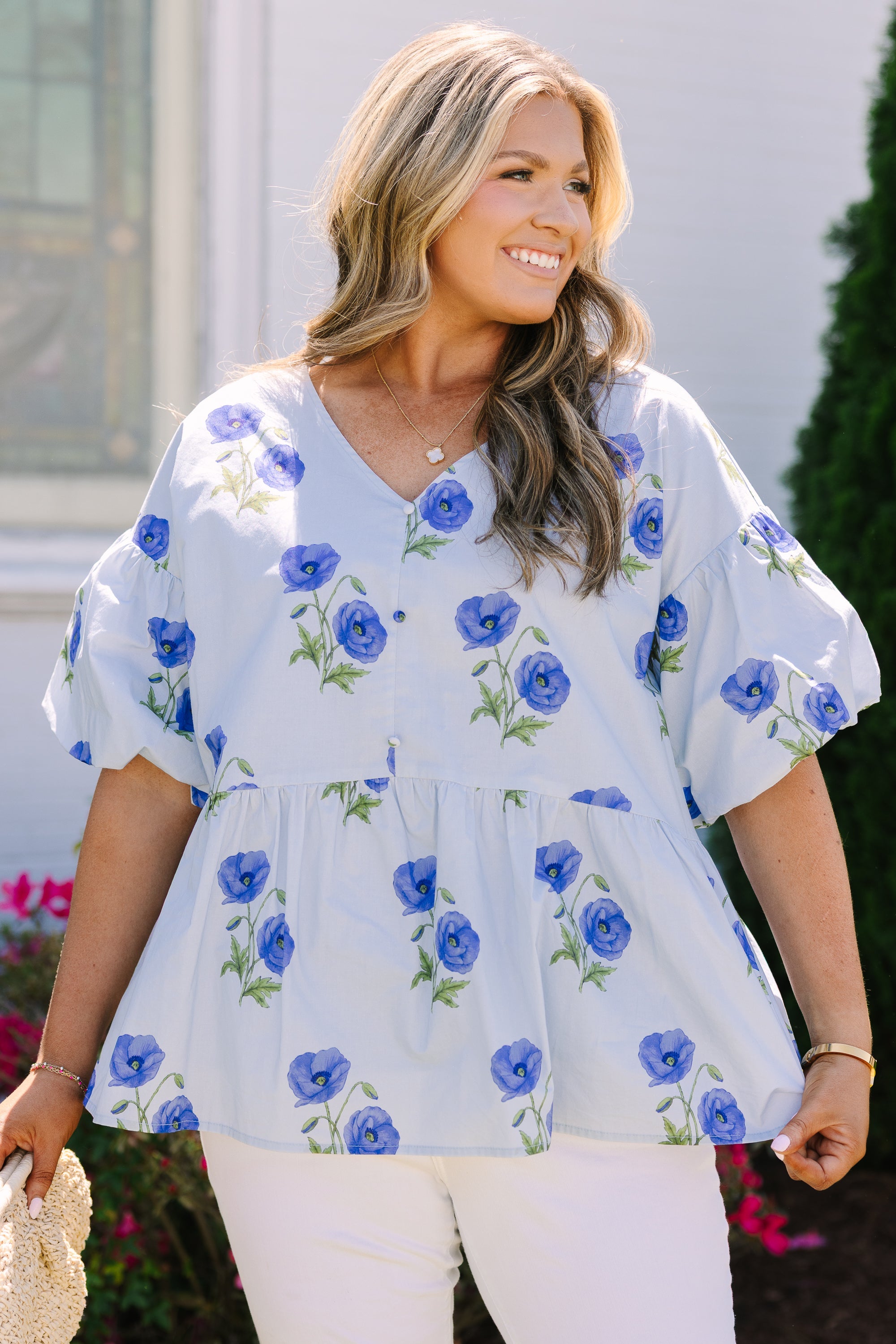 First Glance Top, Blue