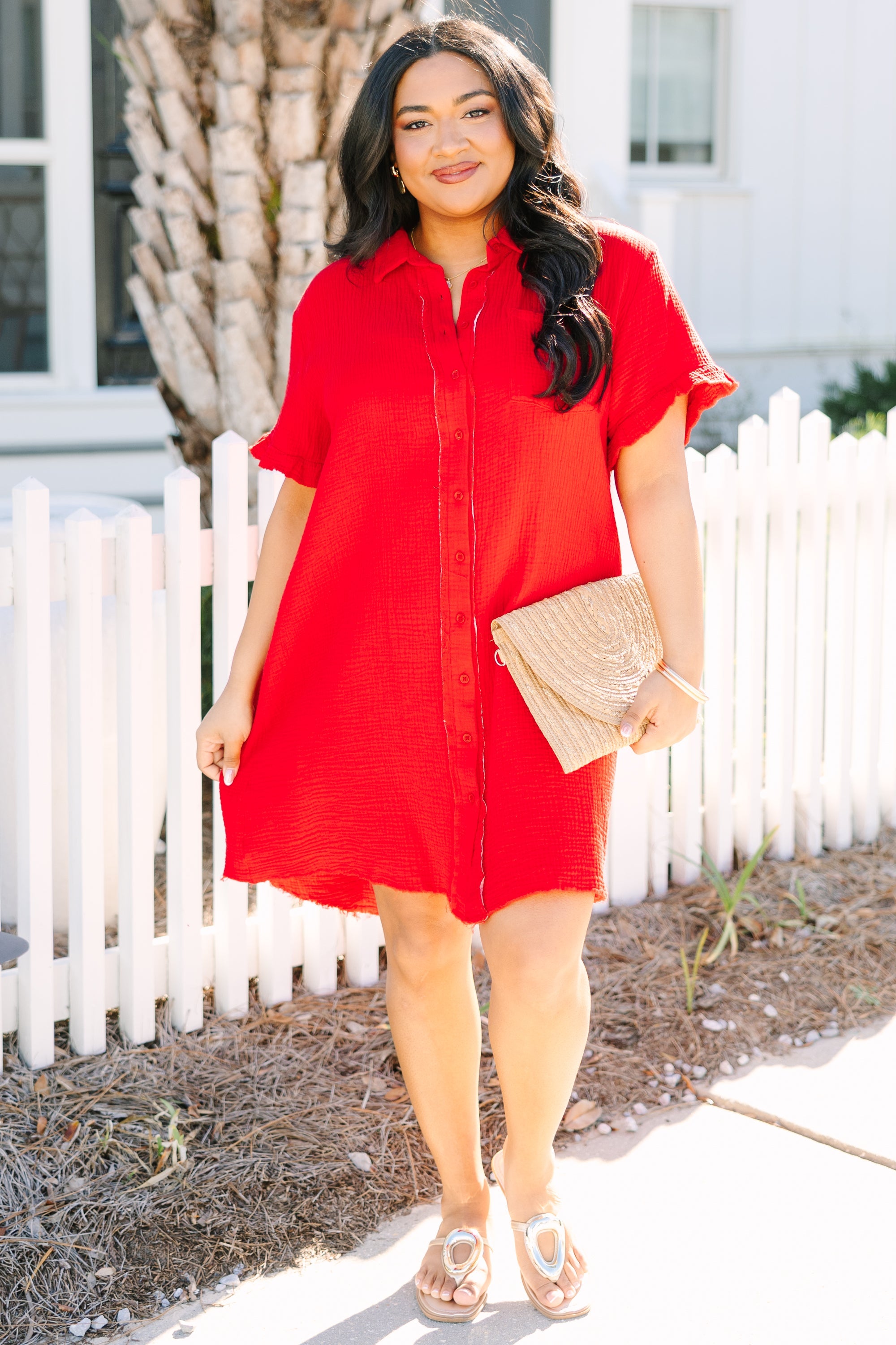 Float In The Wind Dress, Red