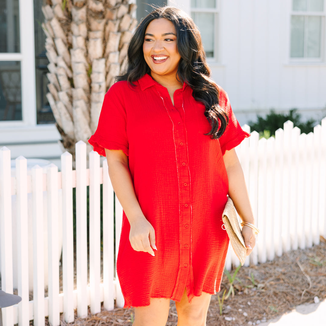 Float In The Wind Dress, Red