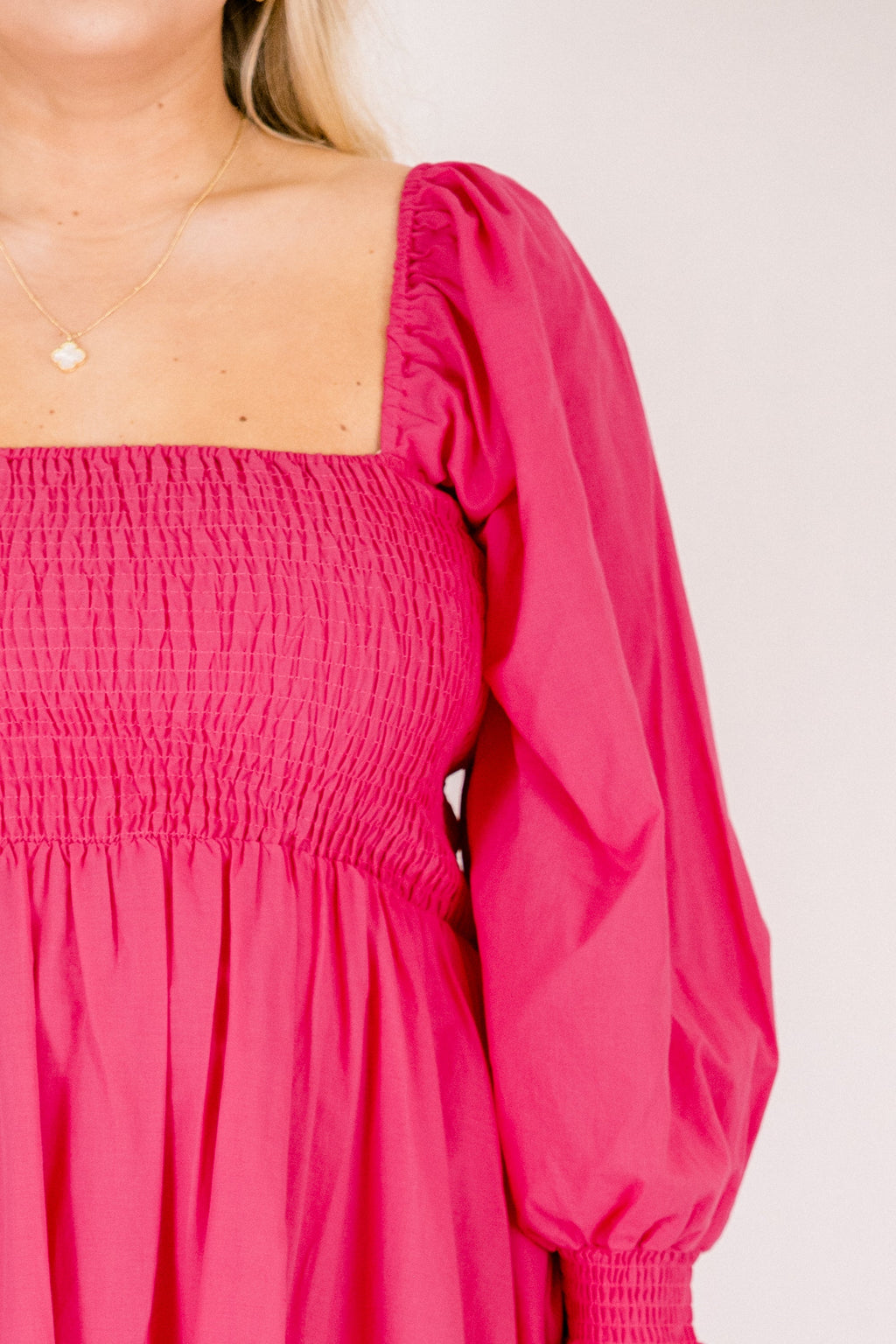 Fluttering Breeze Midi Dress, Hot Pink