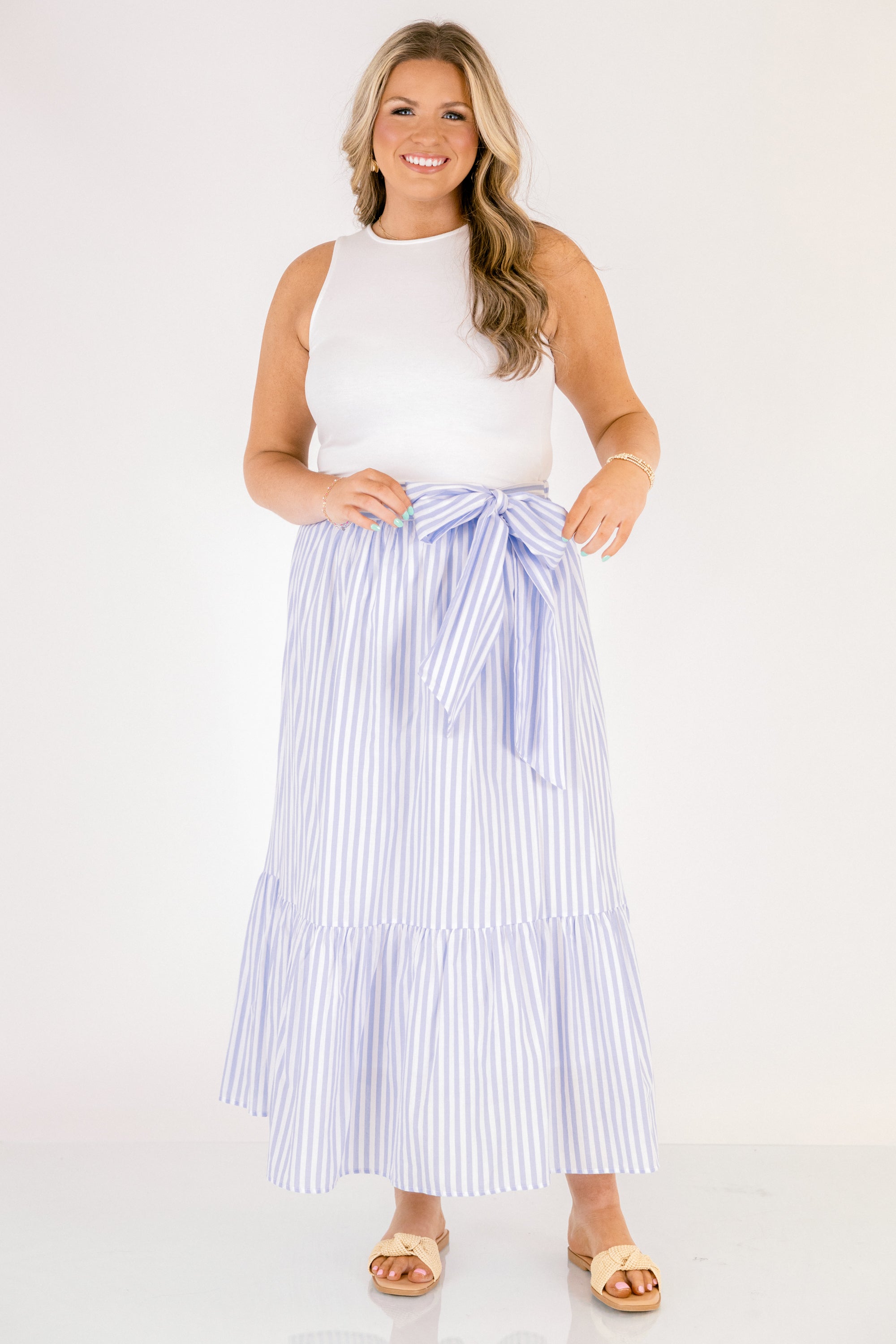 For Certain Skirt, Blue Stripe