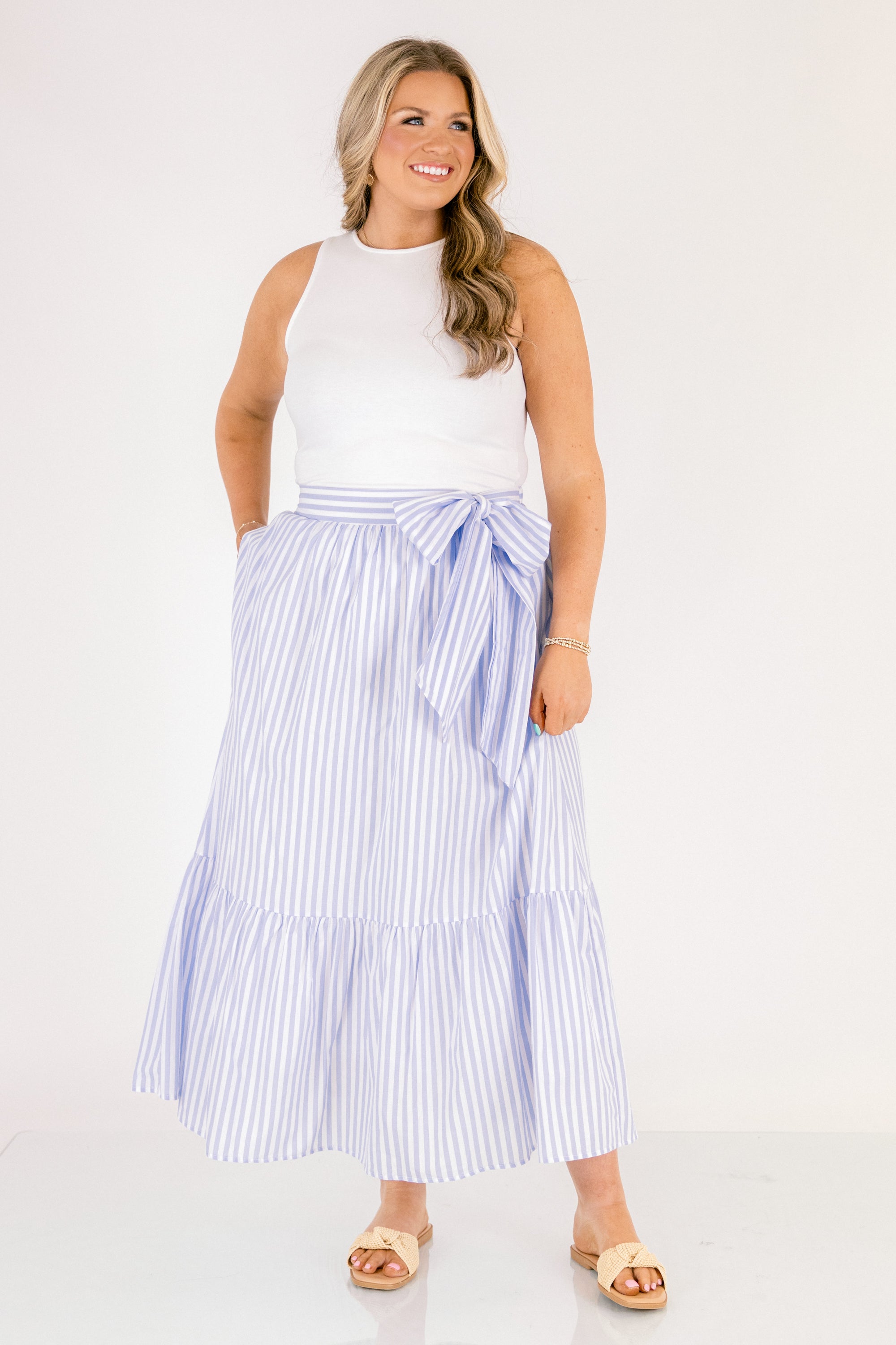 For Certain Skirt, Blue Stripe