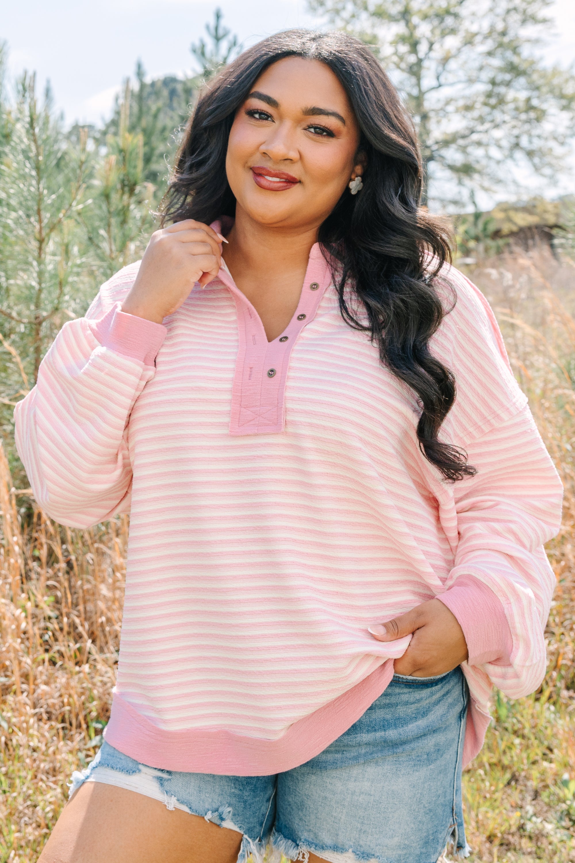 Forever Charming Pullover, Pink