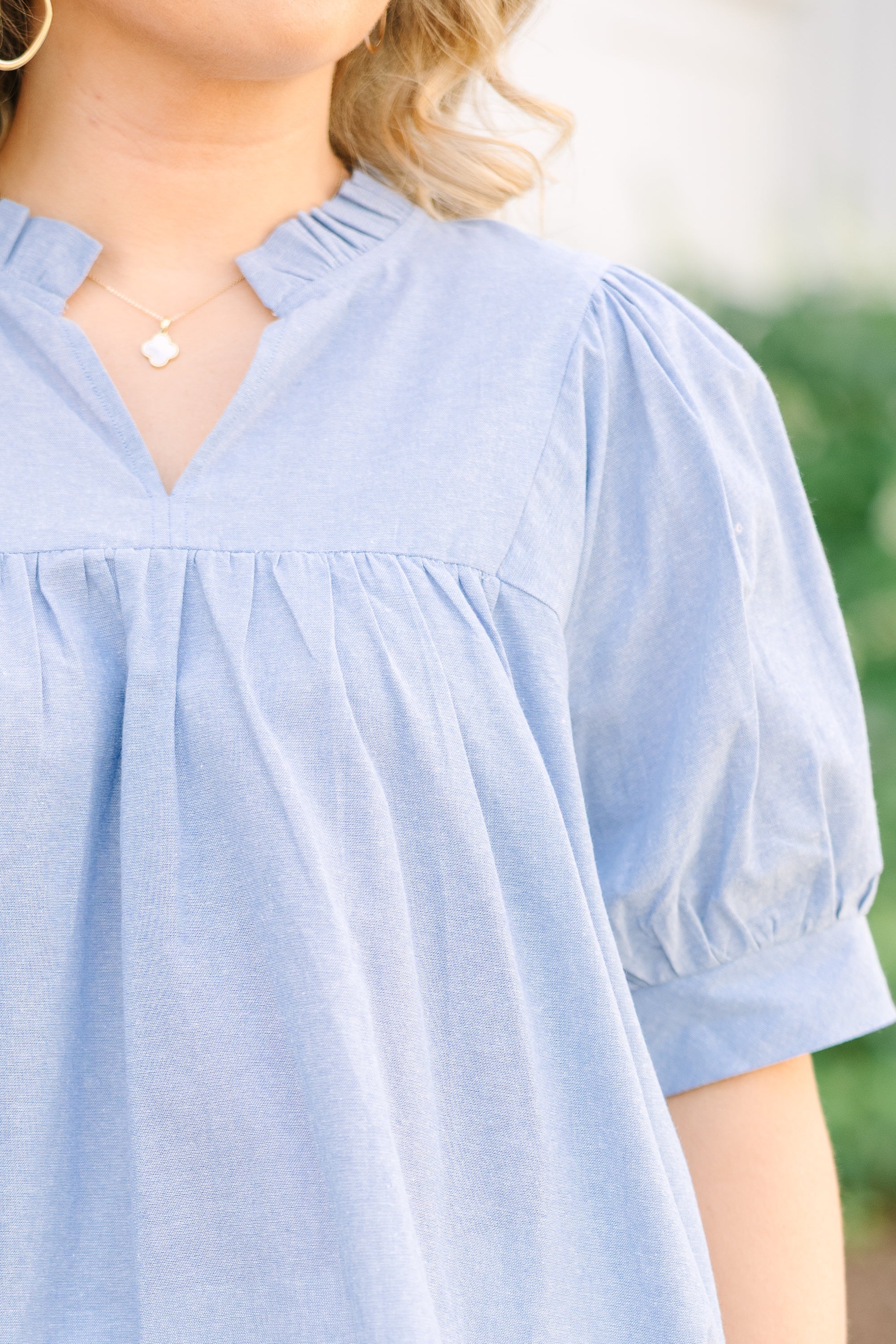 Forever Charming Top, Chambray