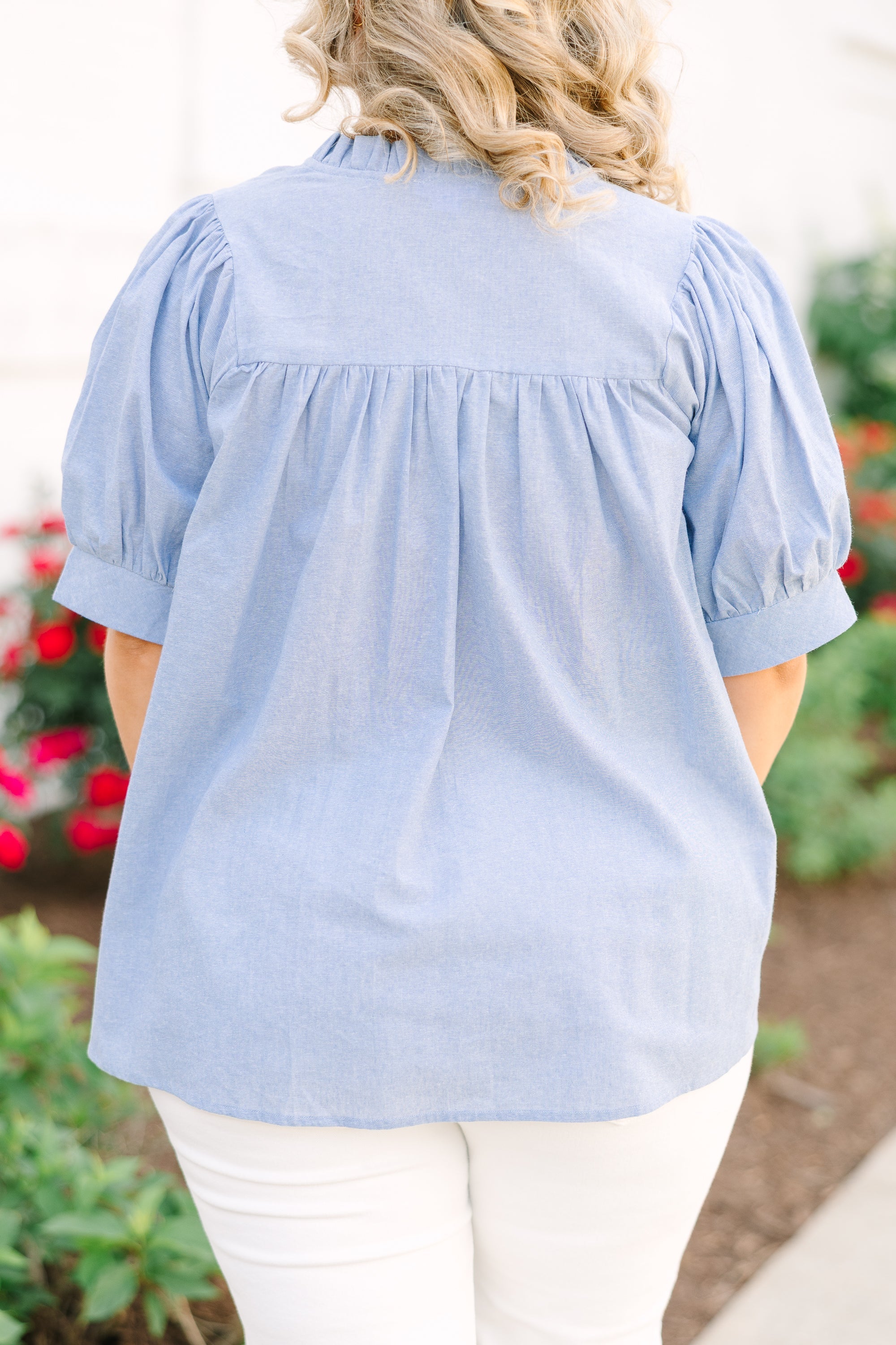 Forever Charming Top, Chambray