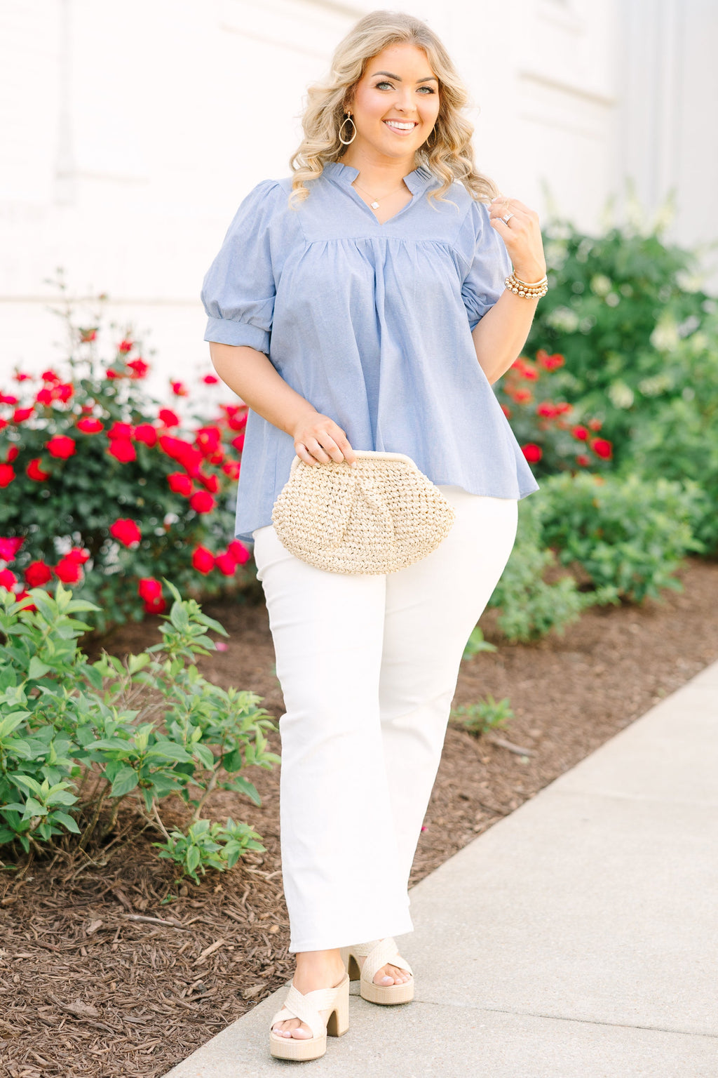 Forever Charming Top, Chambray