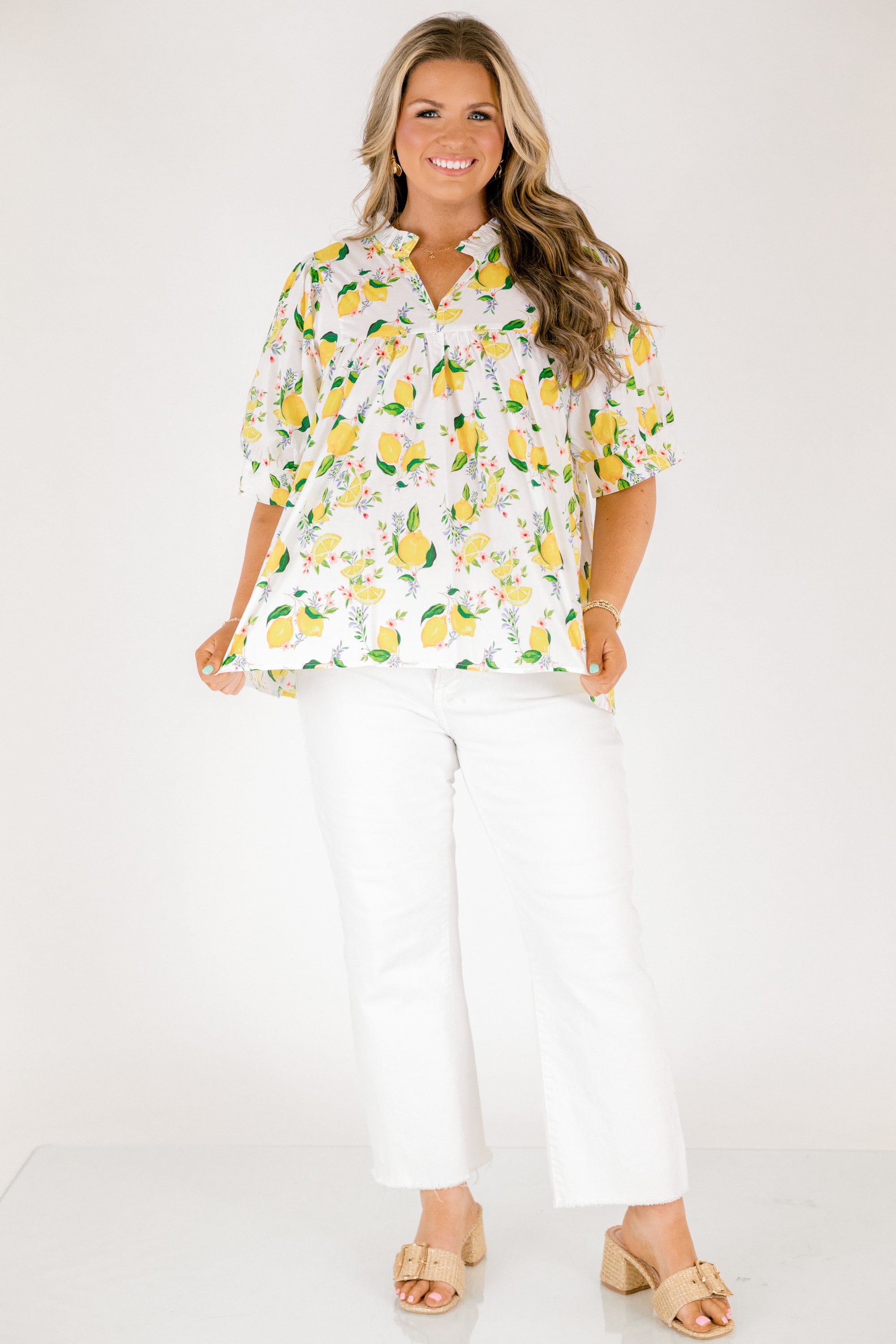 Forever Charming Top, Citrus Yellow