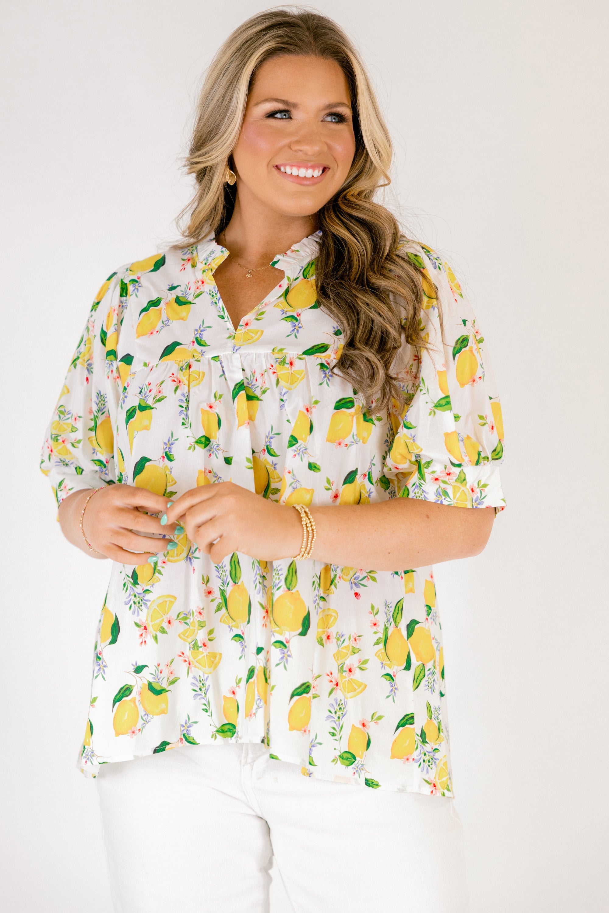 Forever Charming Top, Citrus Yellow