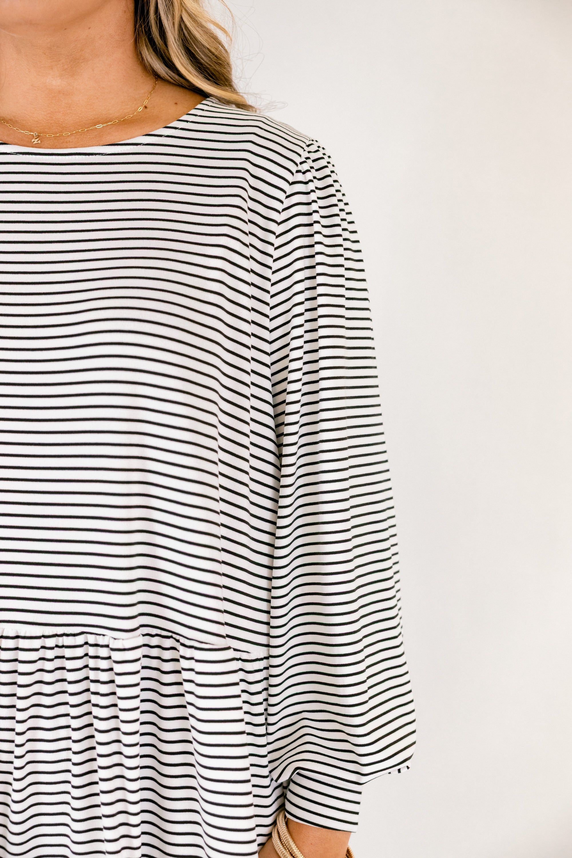 From Here On Out Dress, Cream Stripe