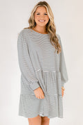 From Here On Out Dress, Cream Stripe