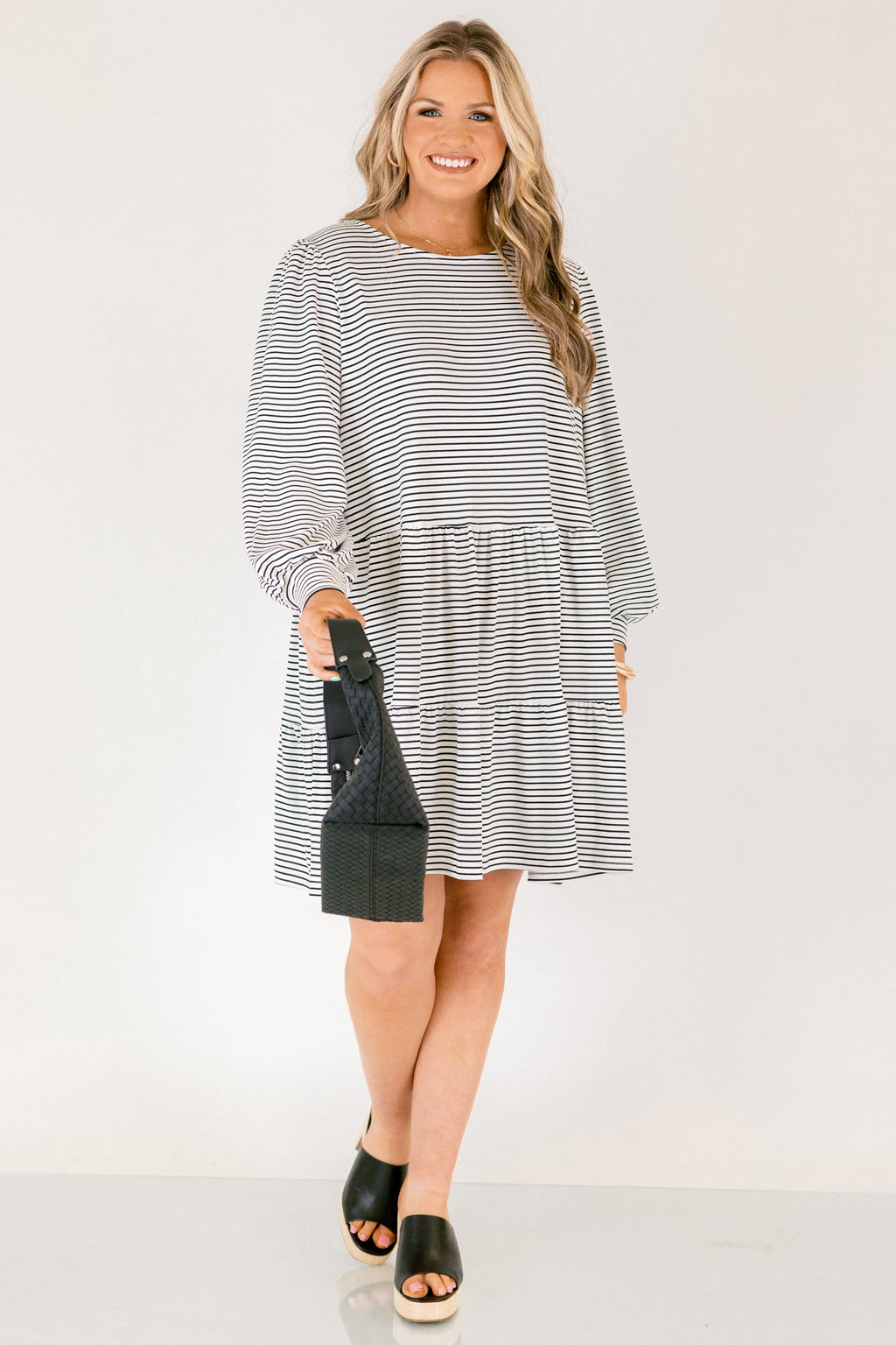 From Here On Out Dress, Cream Stripe
