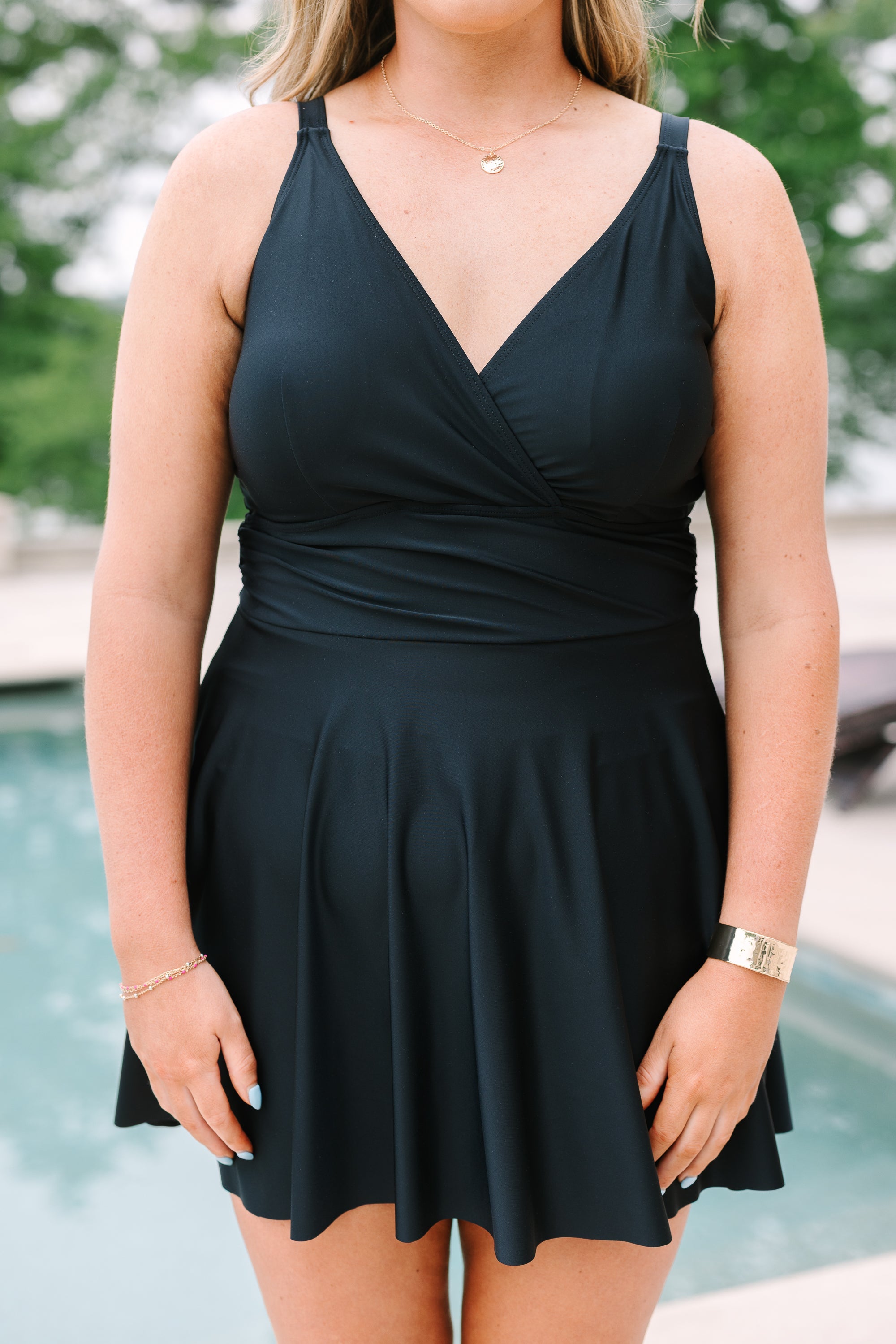 On The Sea Swim Dress, Black