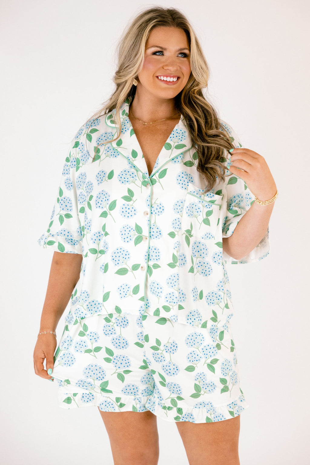 Where The Wild Things Are Pajama Set, Blue Hydrangea
