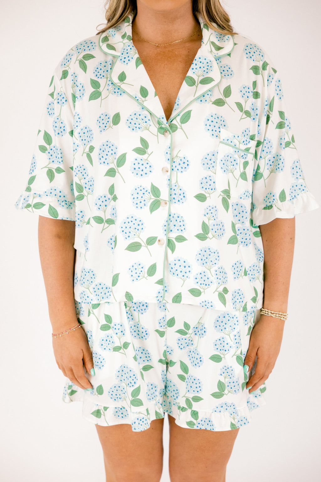 Where The Wild Things Are Pajama Set, Blue Hydrangea