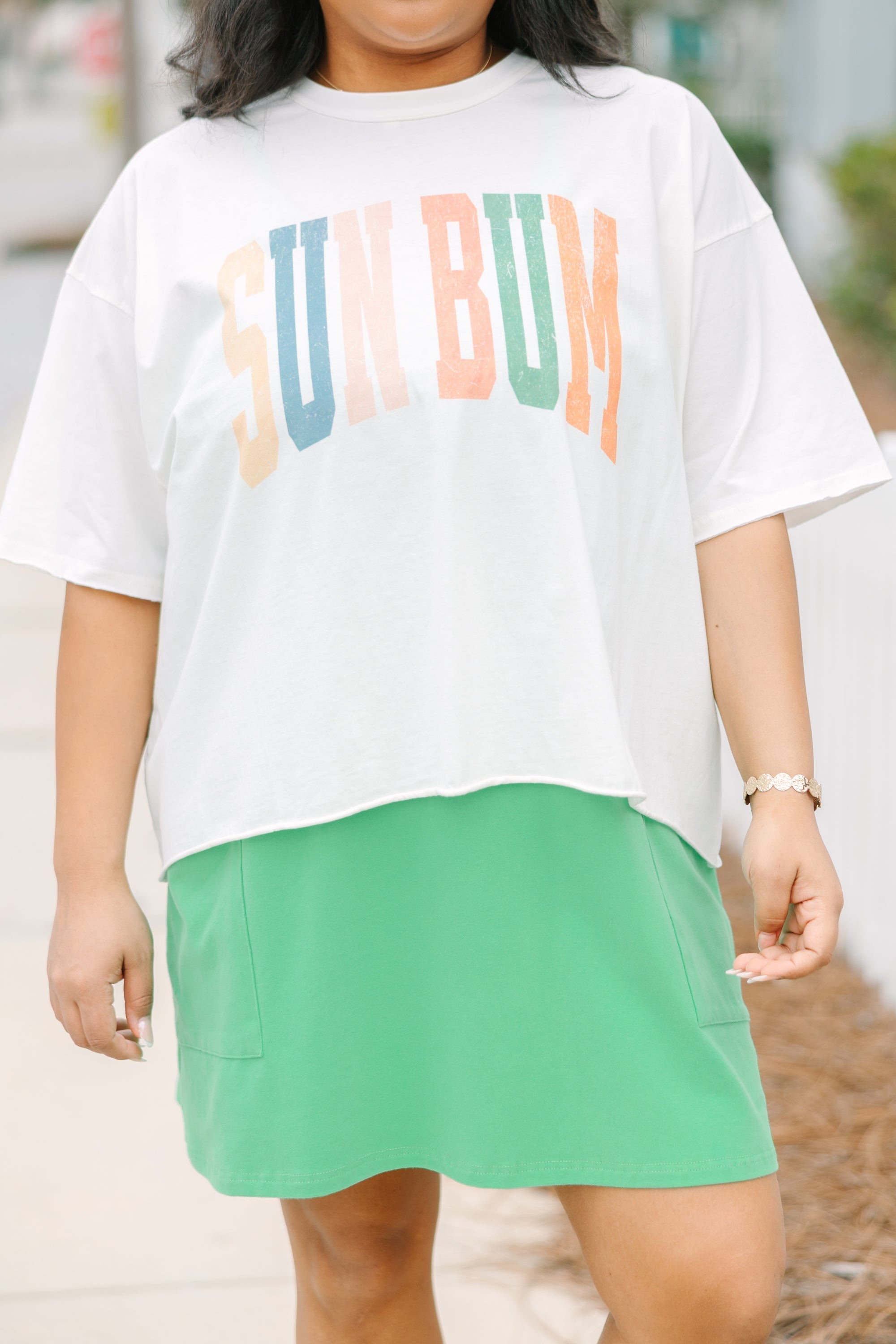 Fun In The Sun Vintage Wash Tee, White