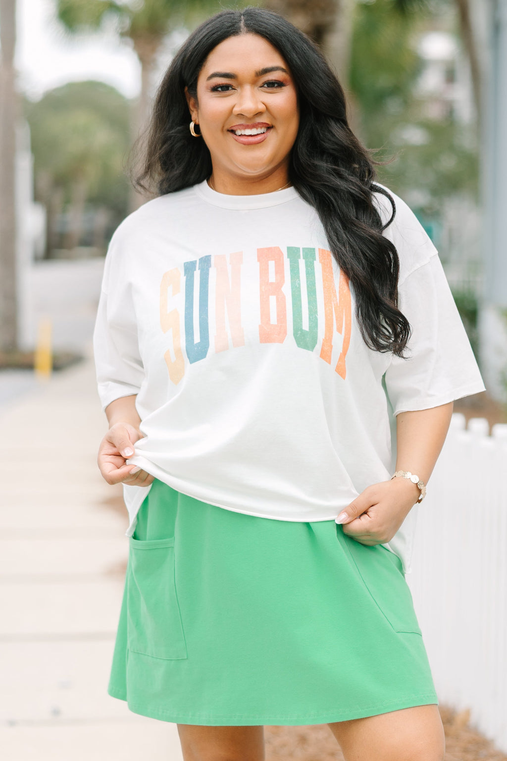 Fun In The Sun Vintage Wash Tee, White