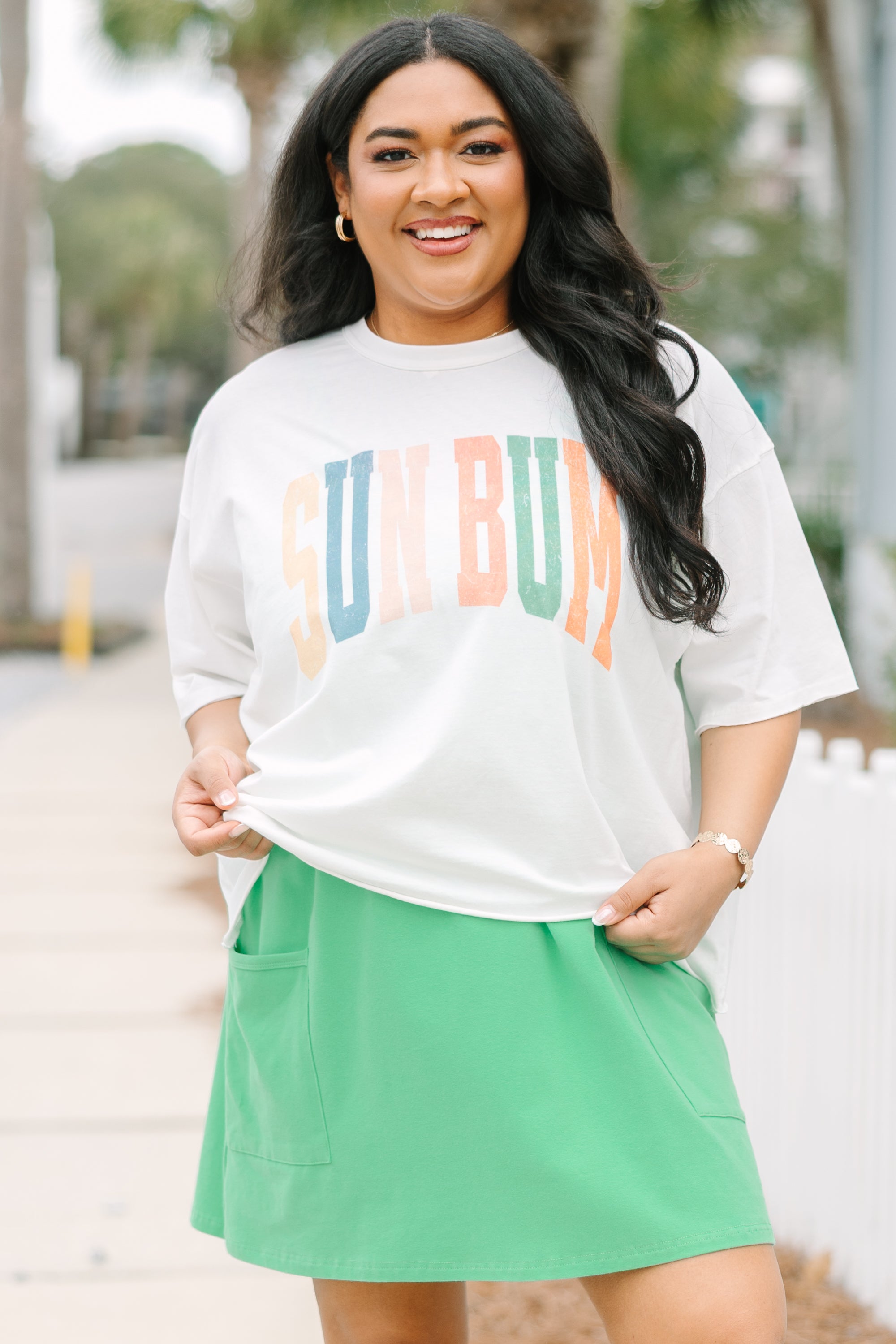 Fun In The Sun Vintage Wash Tee, White