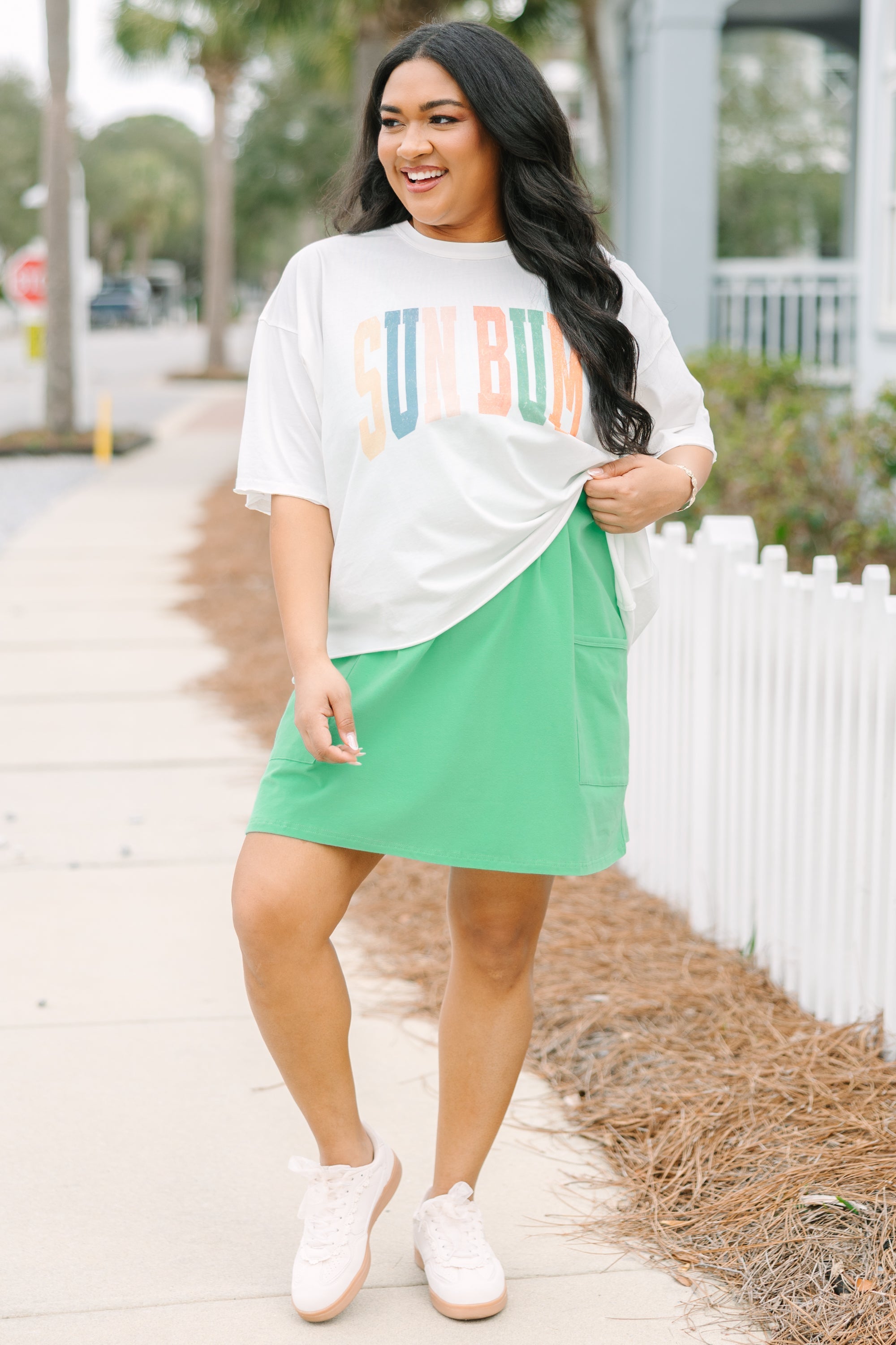 Fun In The Sun Vintage Wash Tee, White