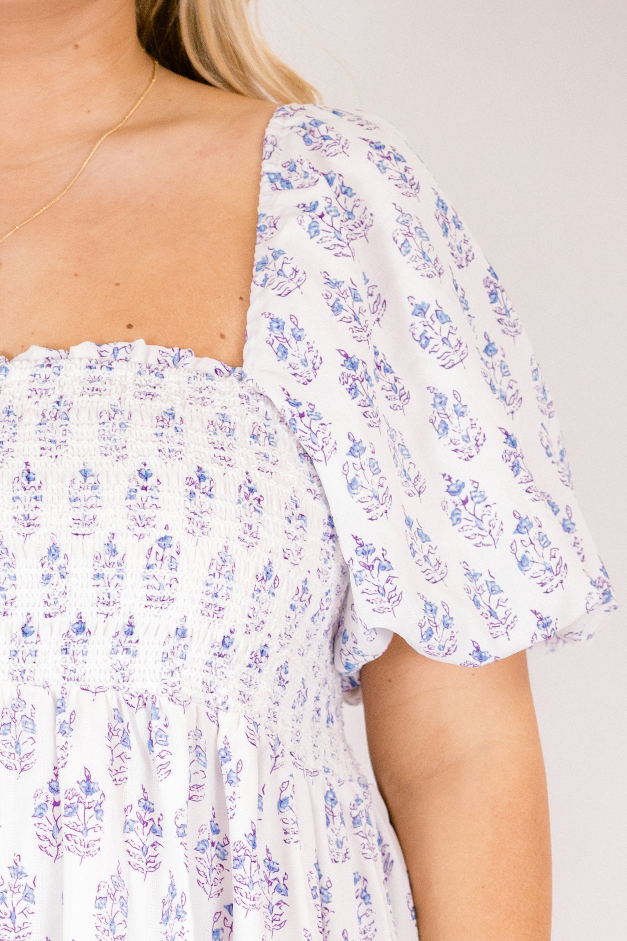 Garden Afternoon Dress, Cream Lilac