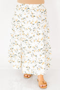 Garden Of Growth Skirt, White/Yellow Floral