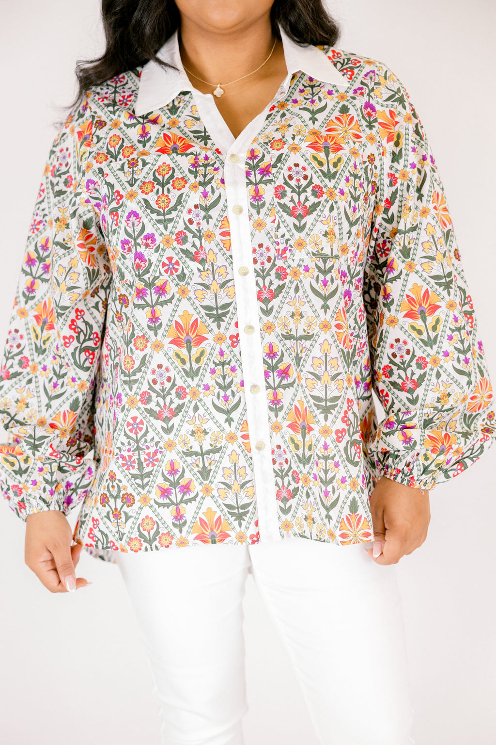 Garden Time Top, Cream
