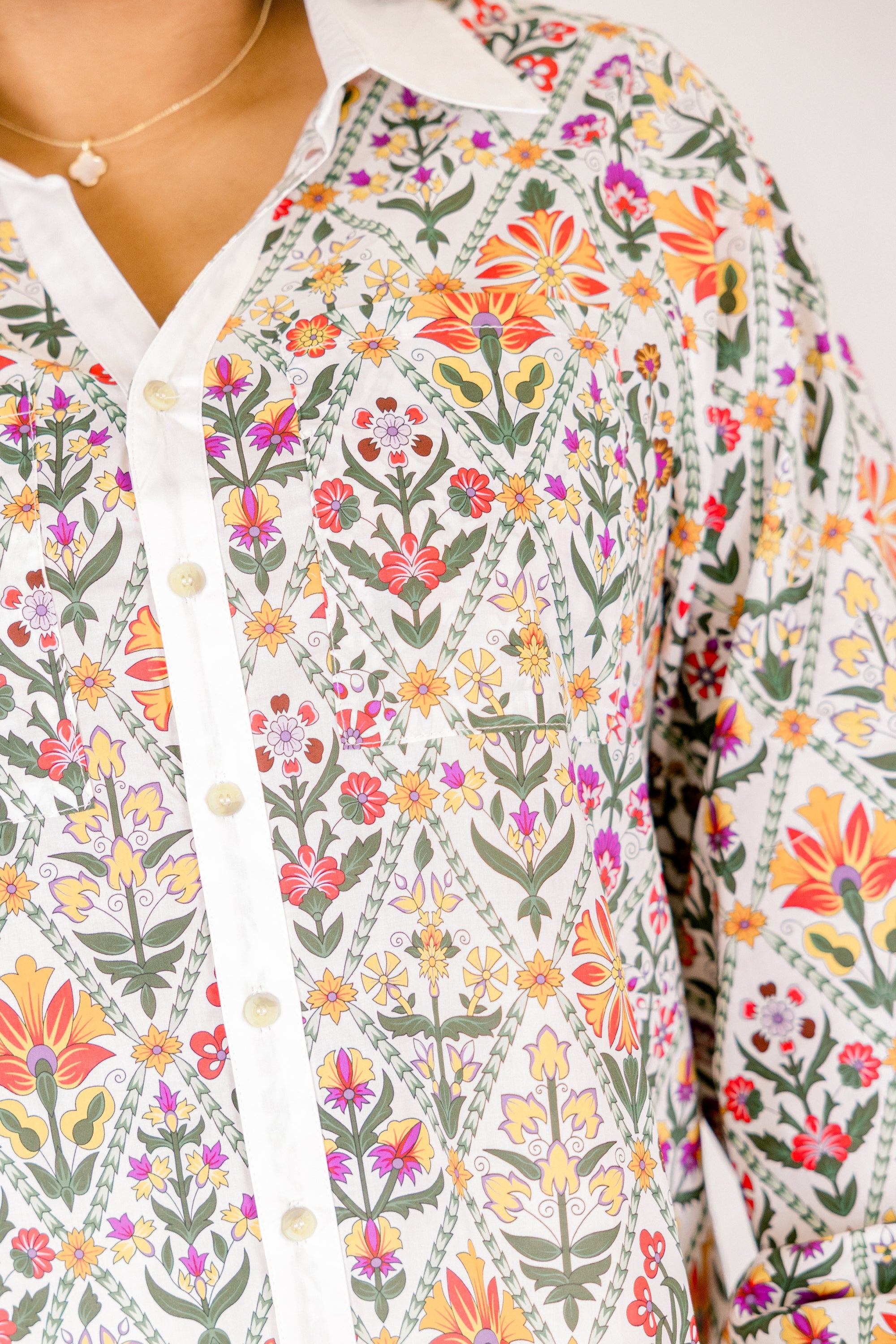 Garden Time Top, Cream