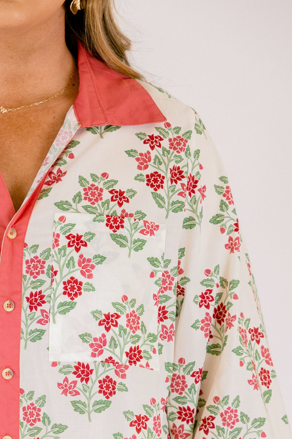 Garden Time Top, Pink Floral