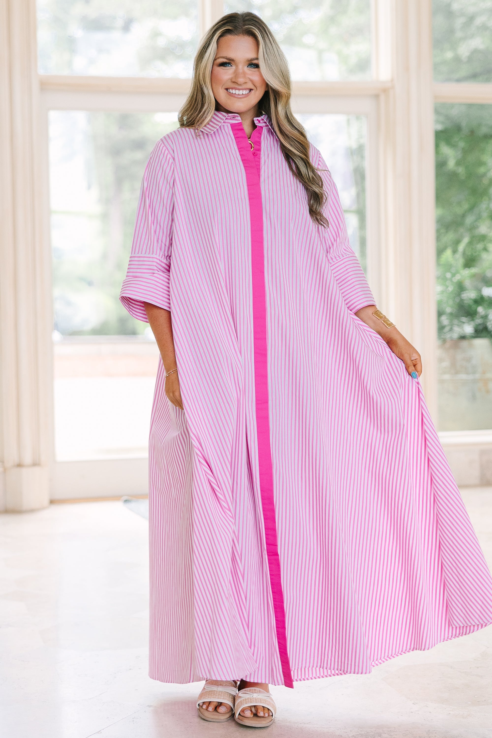 Get A Move On Dress, Bright Pink
