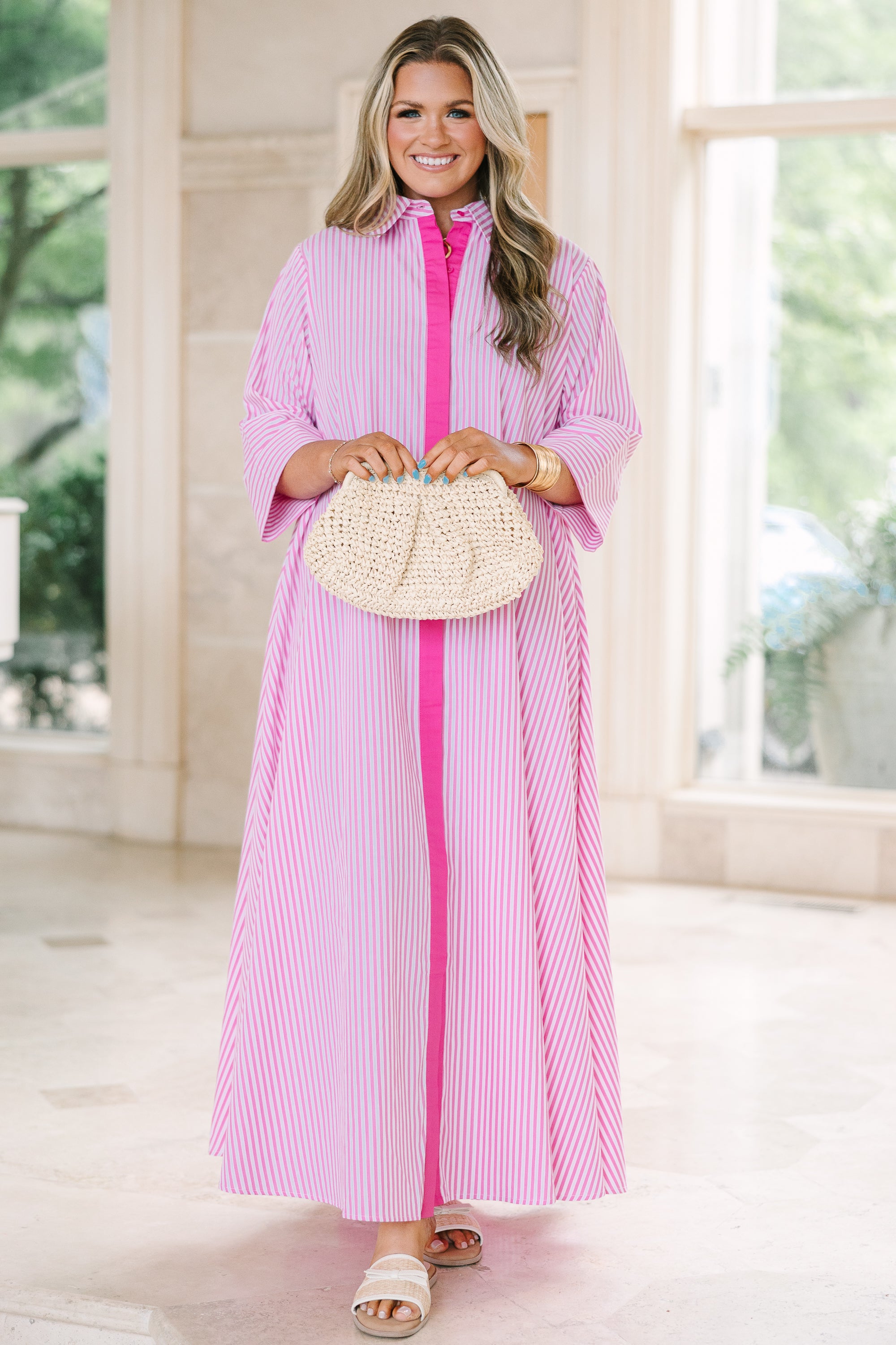 Get A Move On Dress, Bright Pink