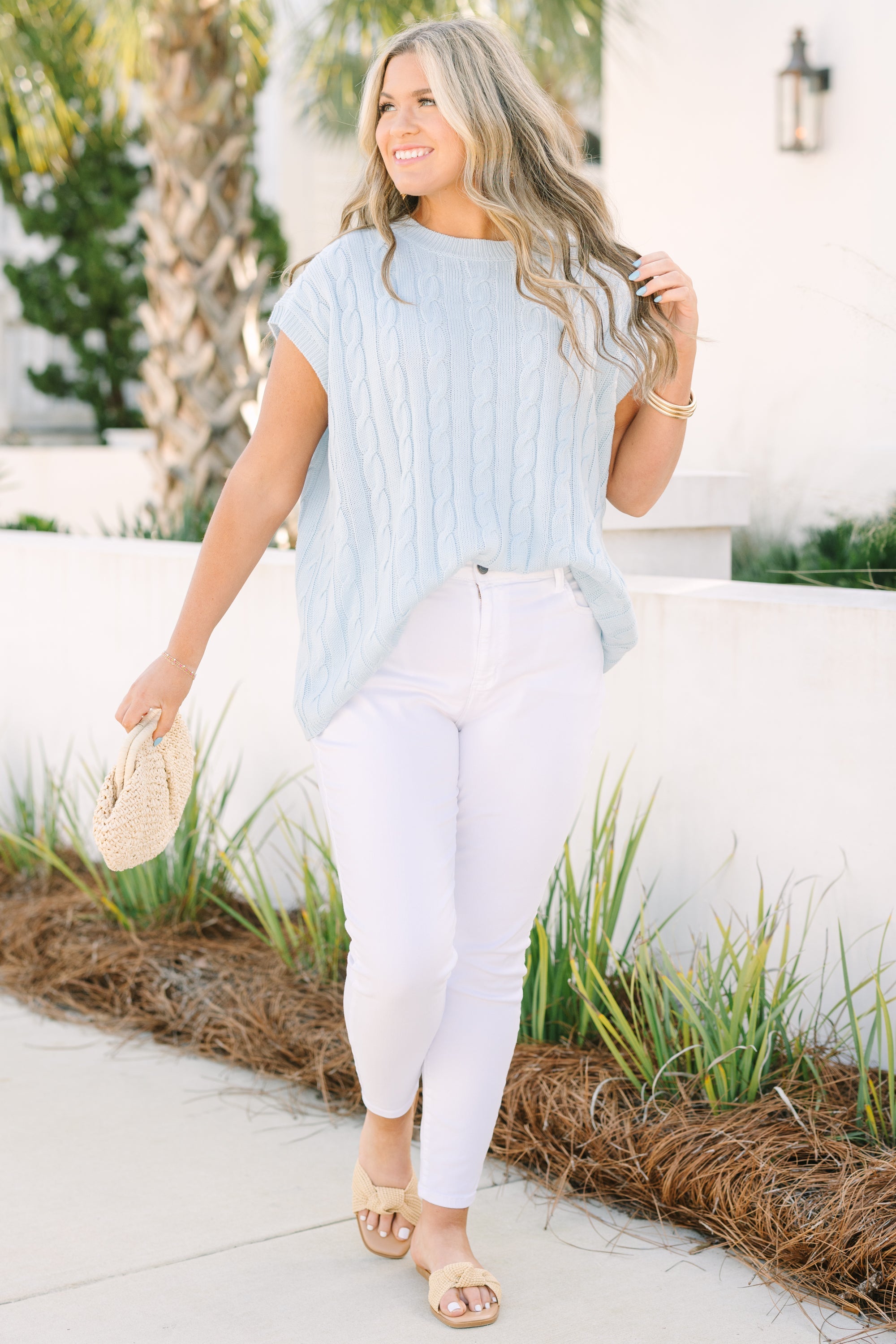 Getting Close Sweater, Blue