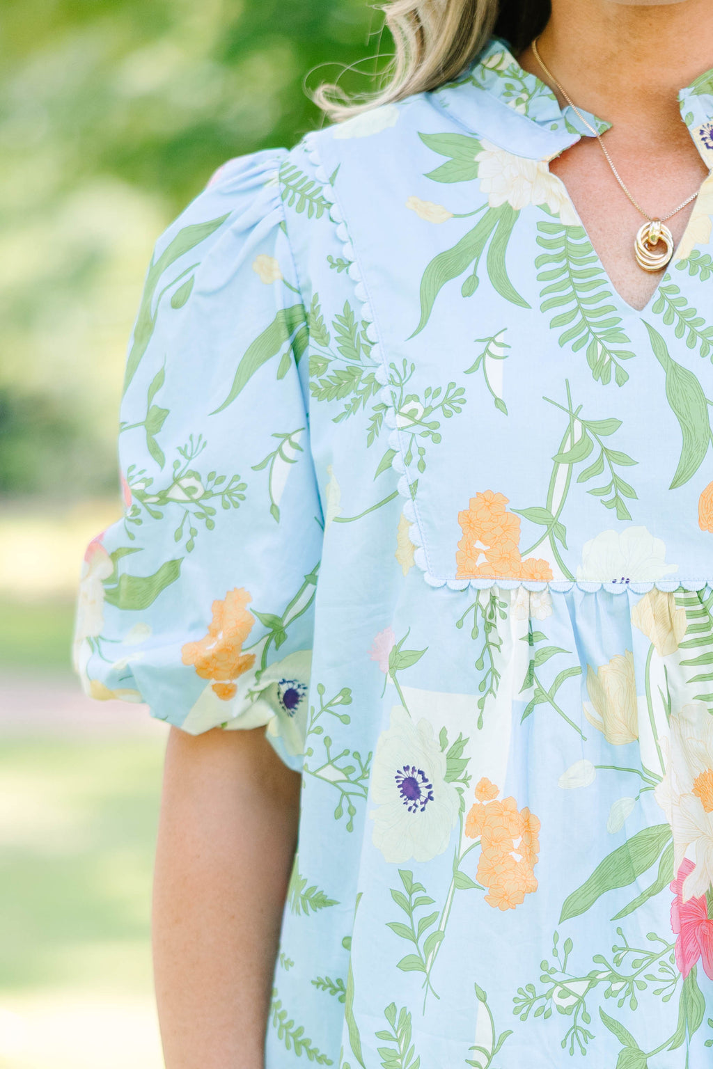 Give Grace Top, Light Blue
