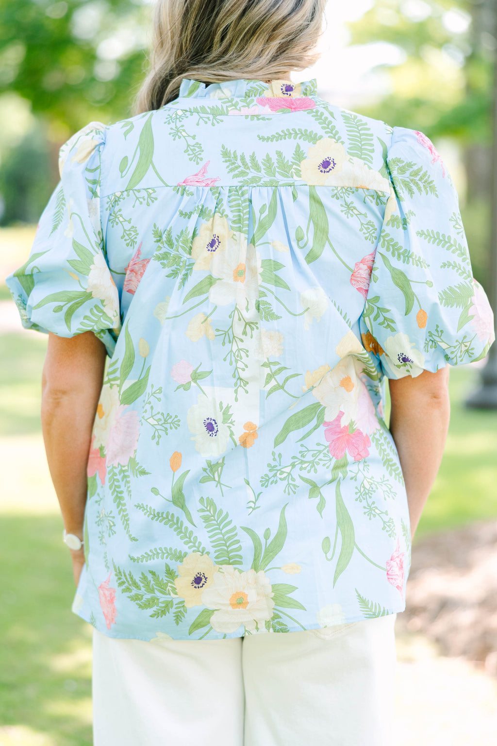 Give Grace Top, Light Blue