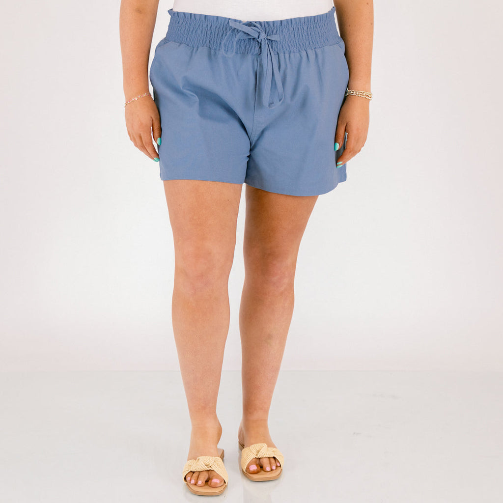Give You Attitude Shorts, Cornflower Blue