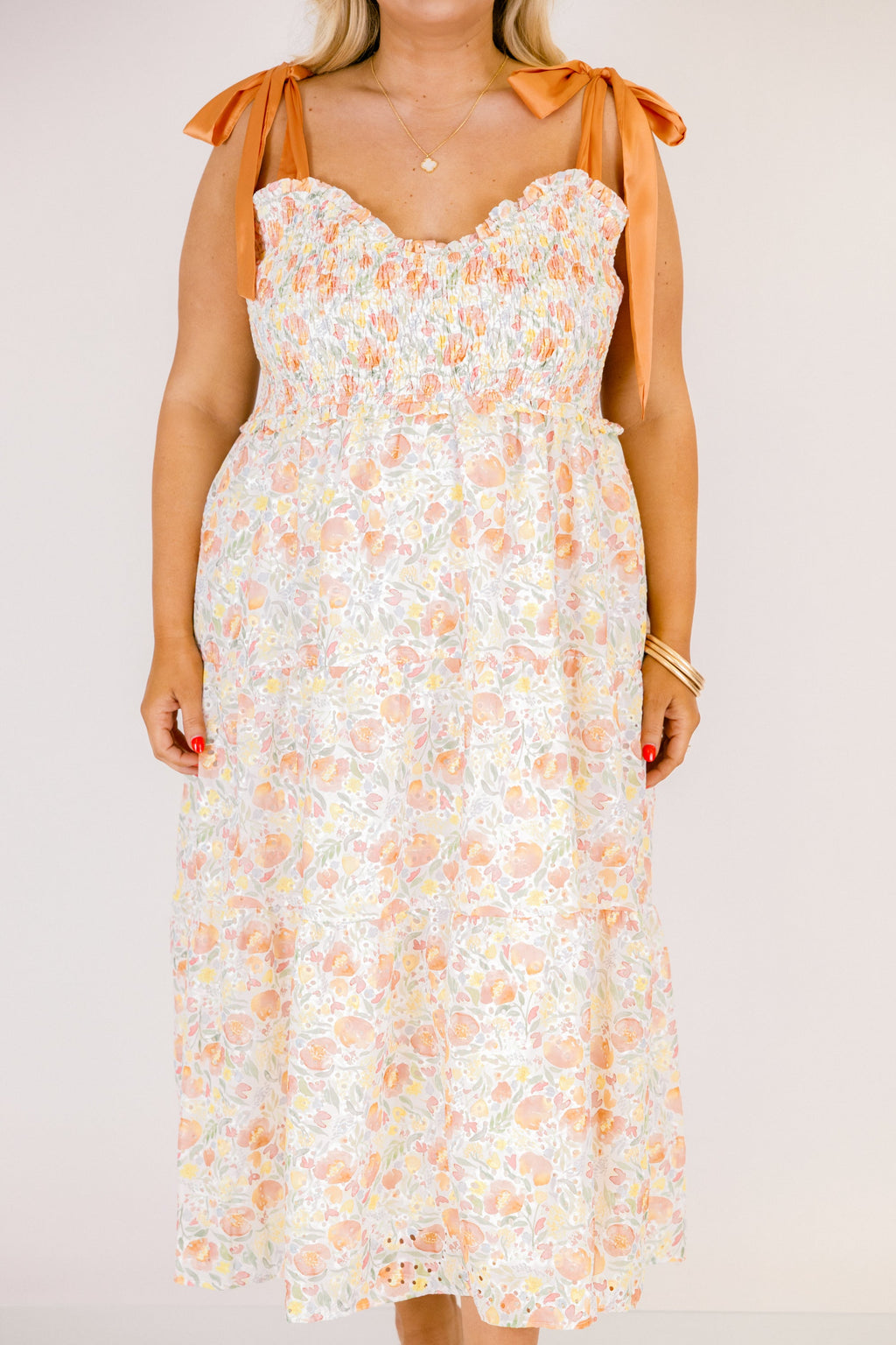 Glowing Rays Dress, Creamsicle