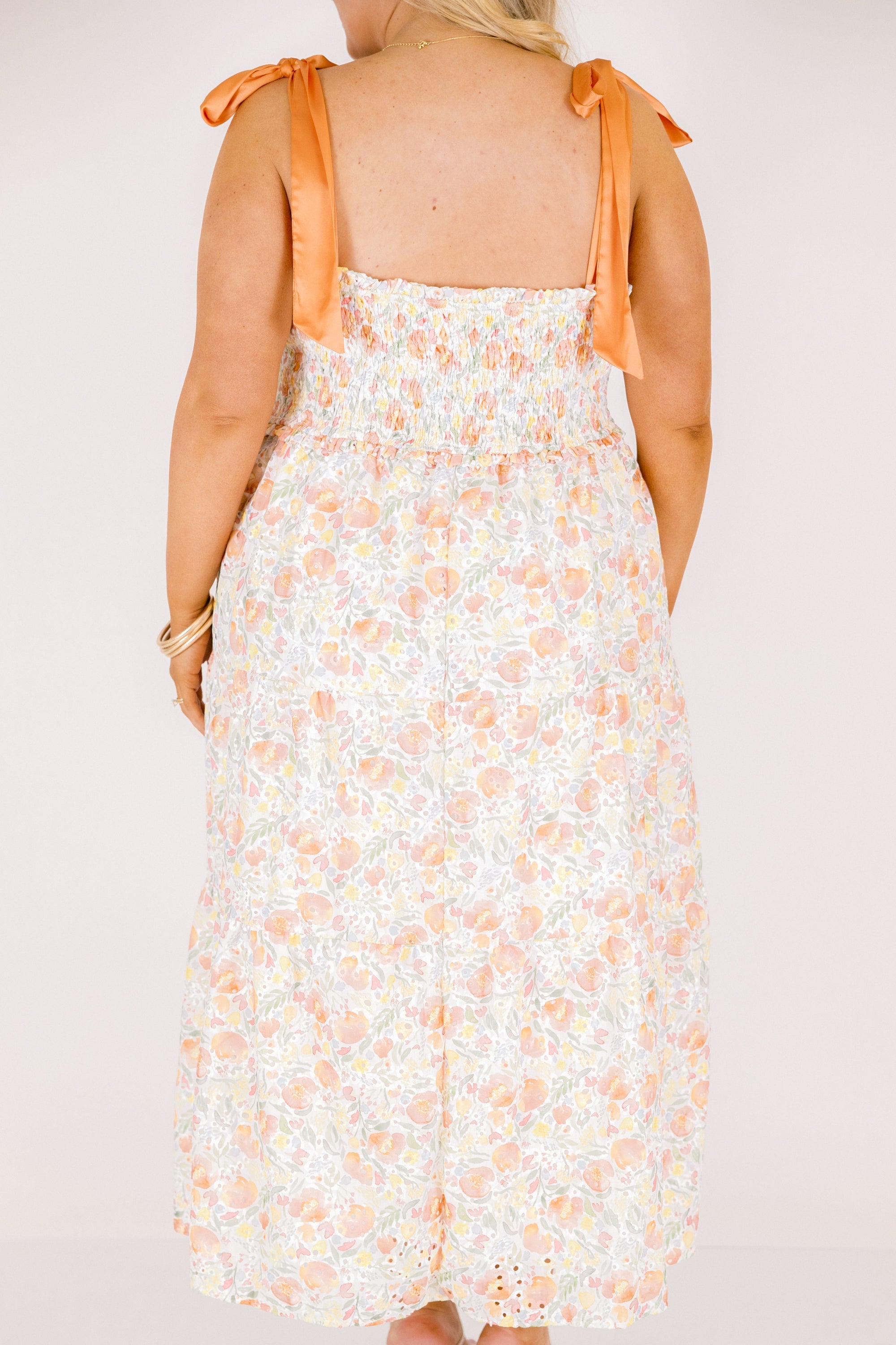 Glowing Rays Dress, Creamsicle