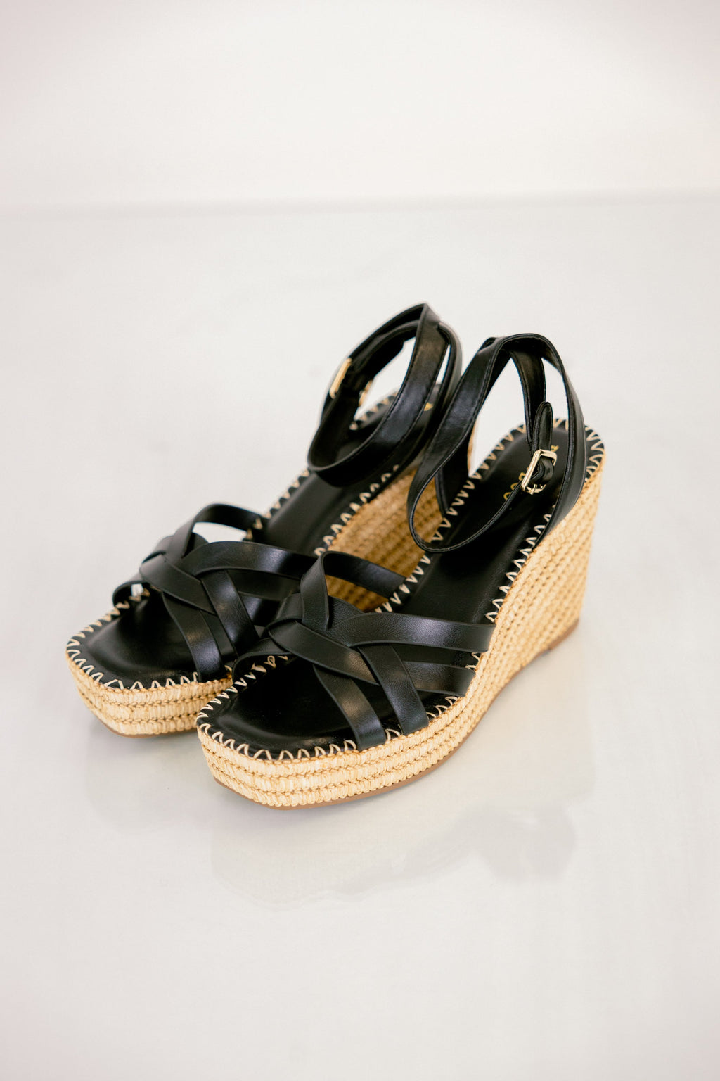 Going Out Tonight Wedges, Black