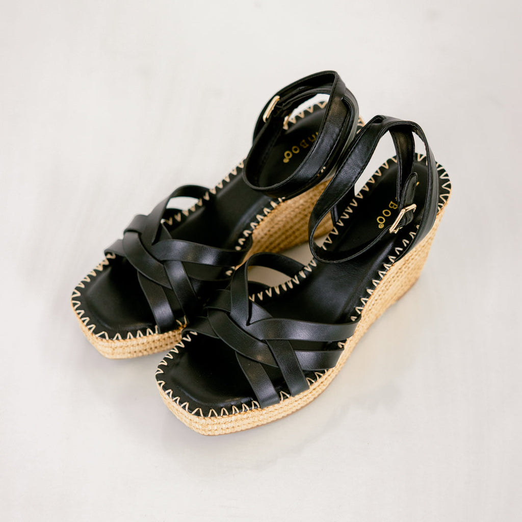Going Out Tonight Wedges, Black