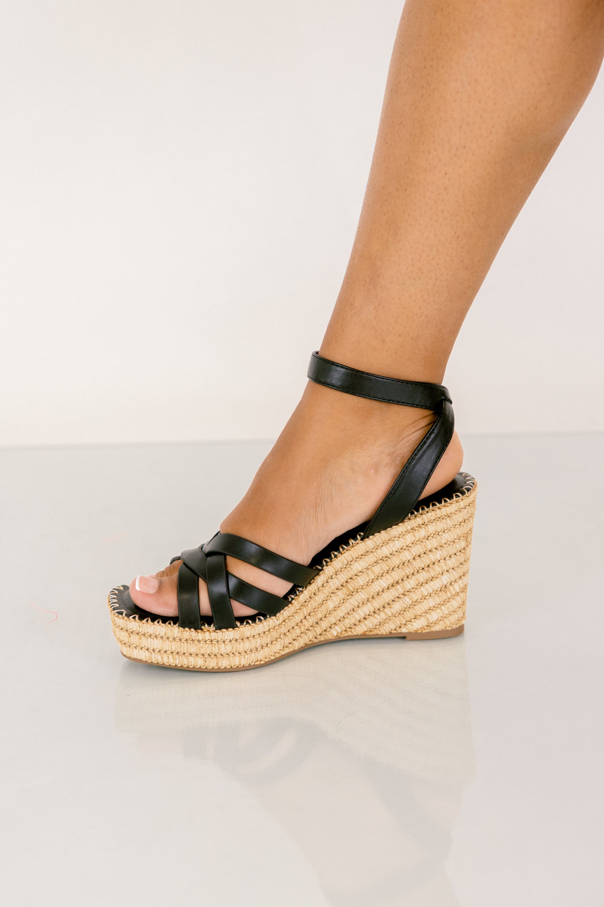 Going Out Tonight Wedges, Black