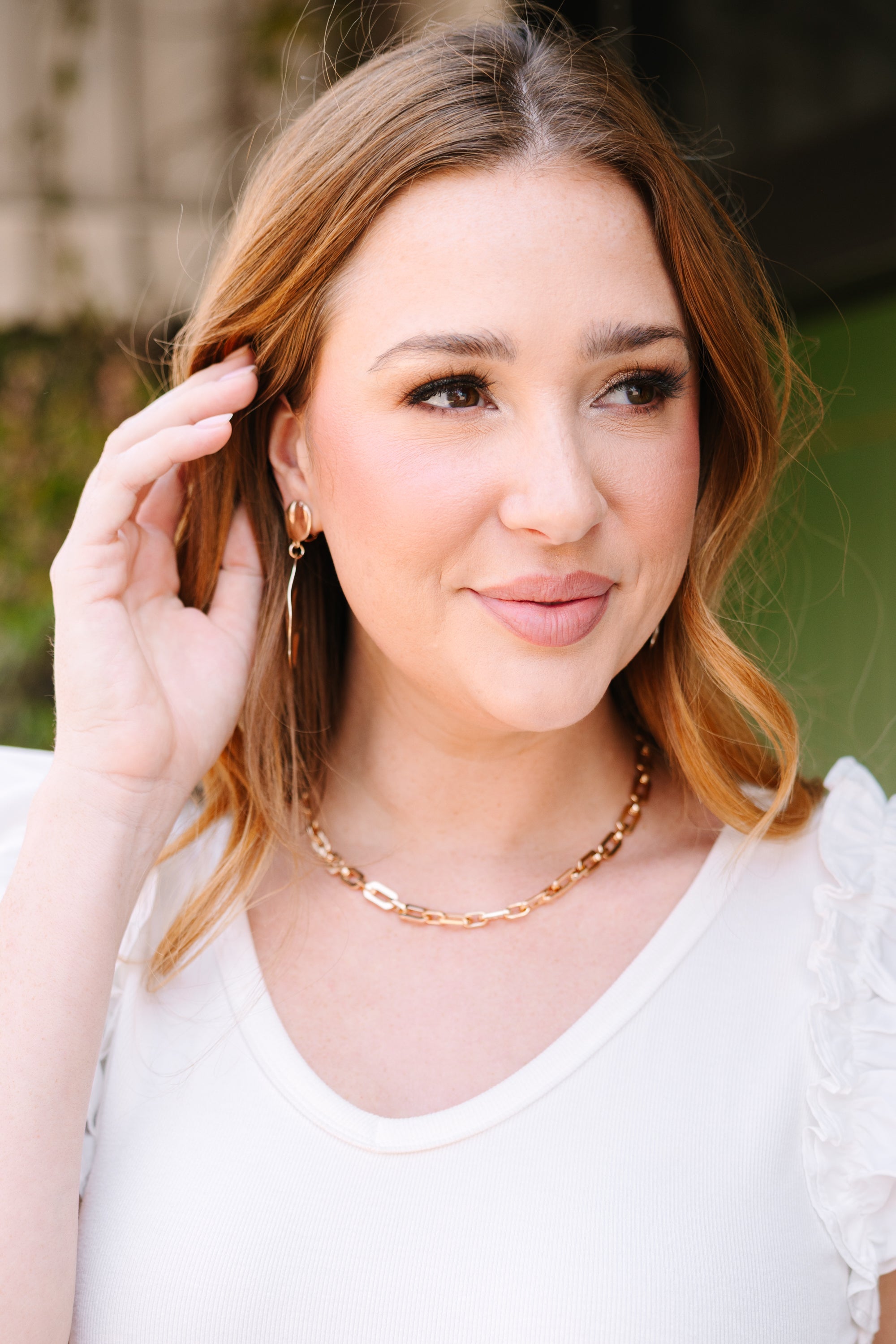 Golden Days Link Necklace, Gold