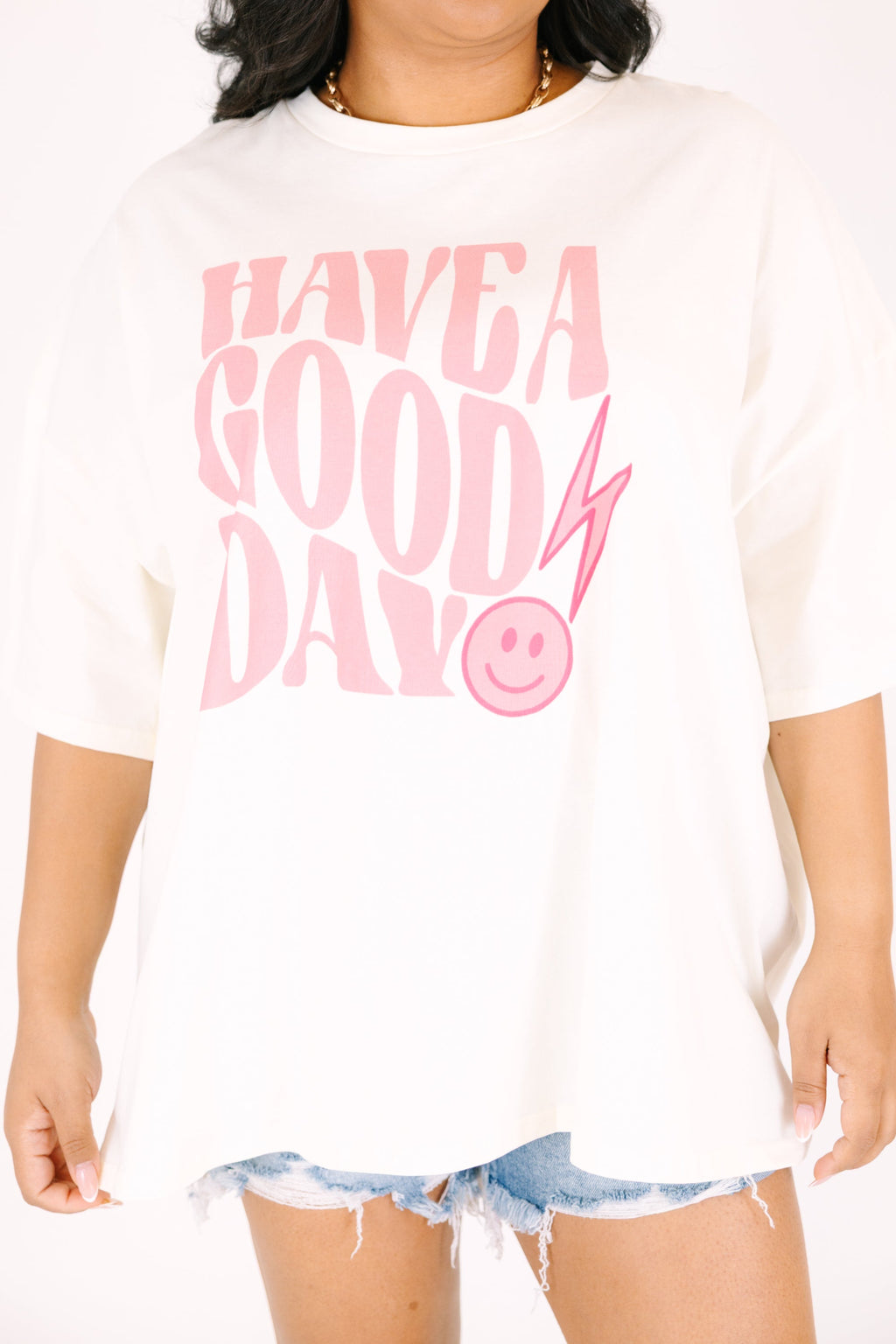 Good Day to You Boyfriend Tee, Ivory