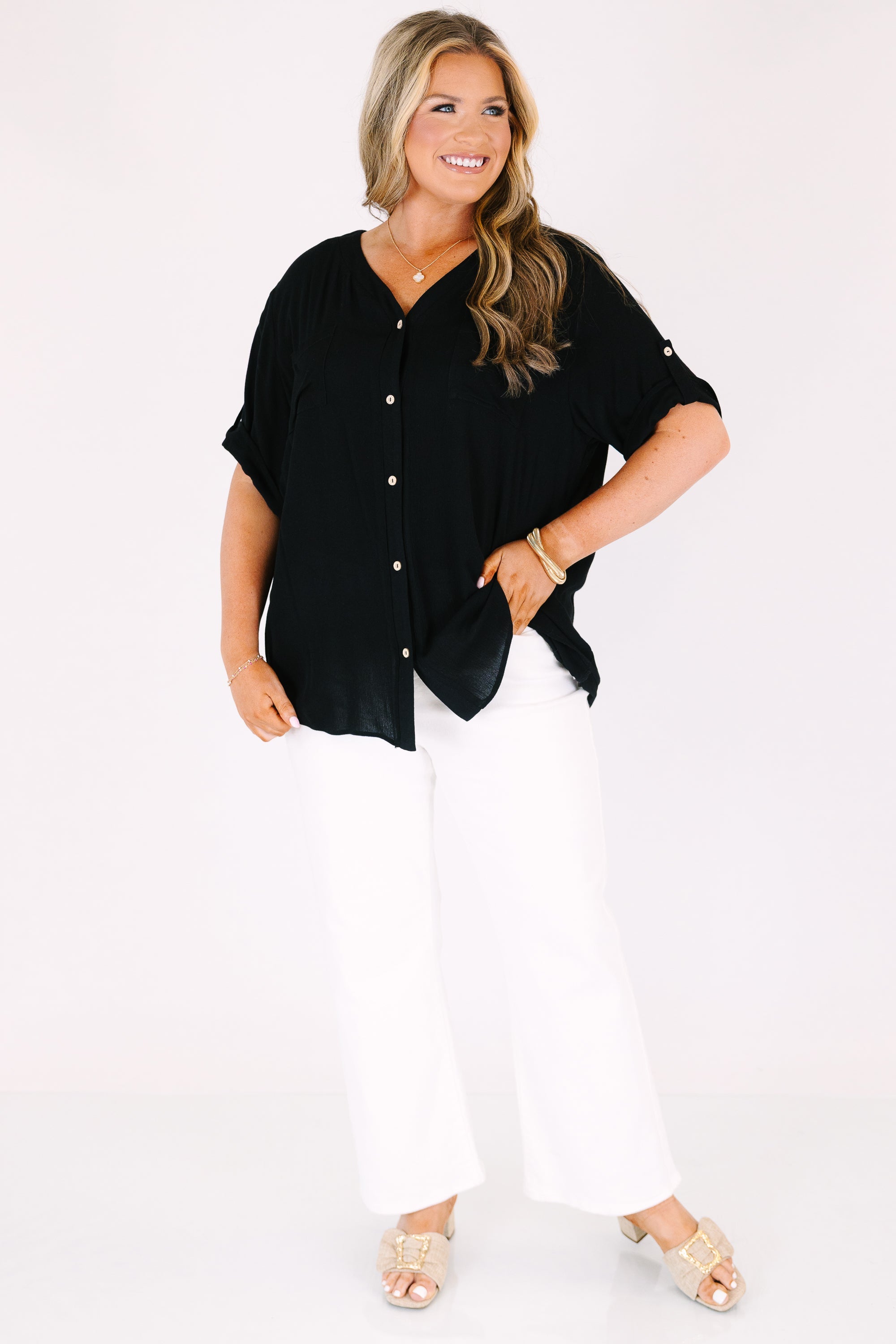 Great Days Ahead Top, Black