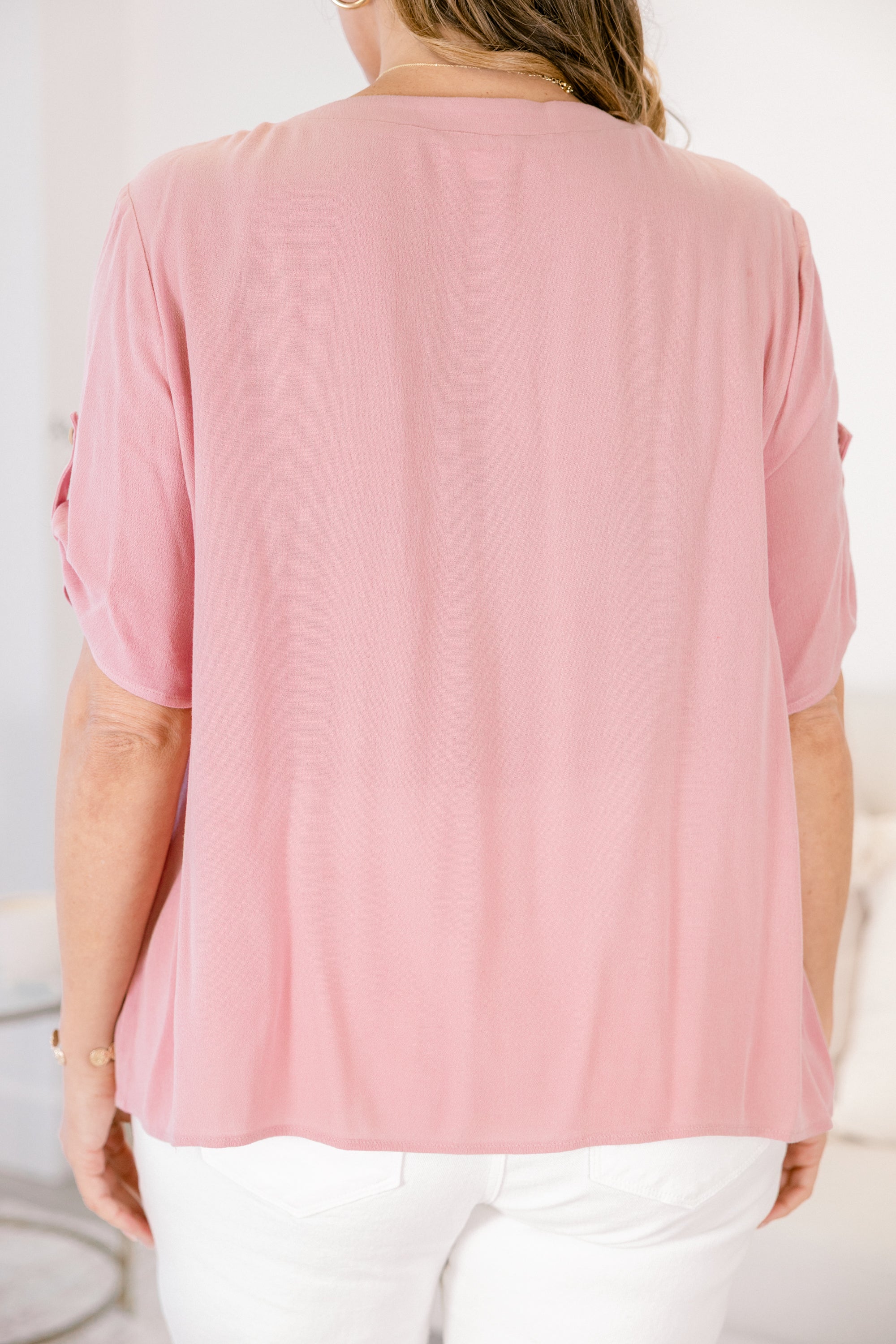 Great Days Ahead Top, Dusty Pink