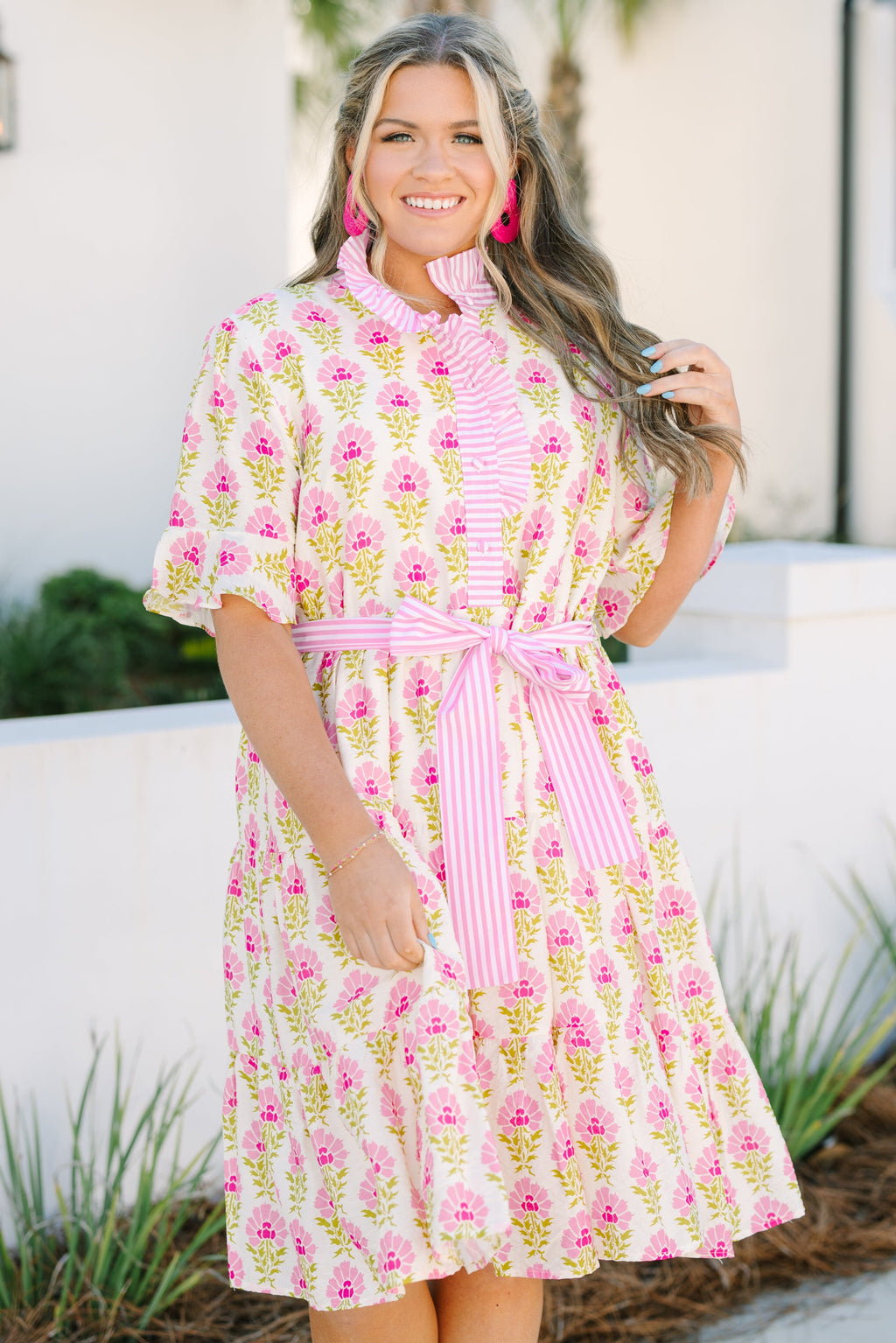 Half Truths Dress, Pink