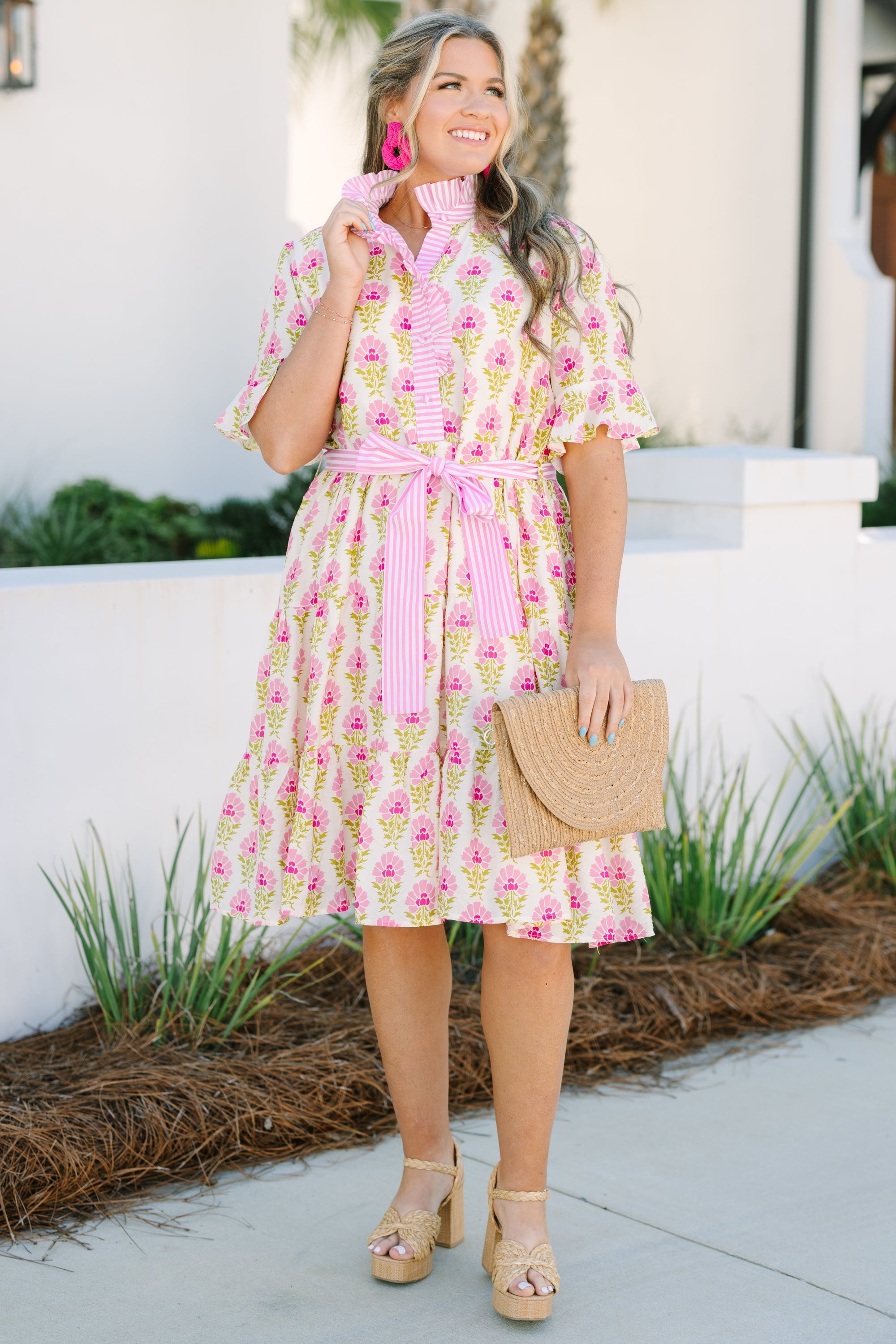 Half Truths Dress, Pink