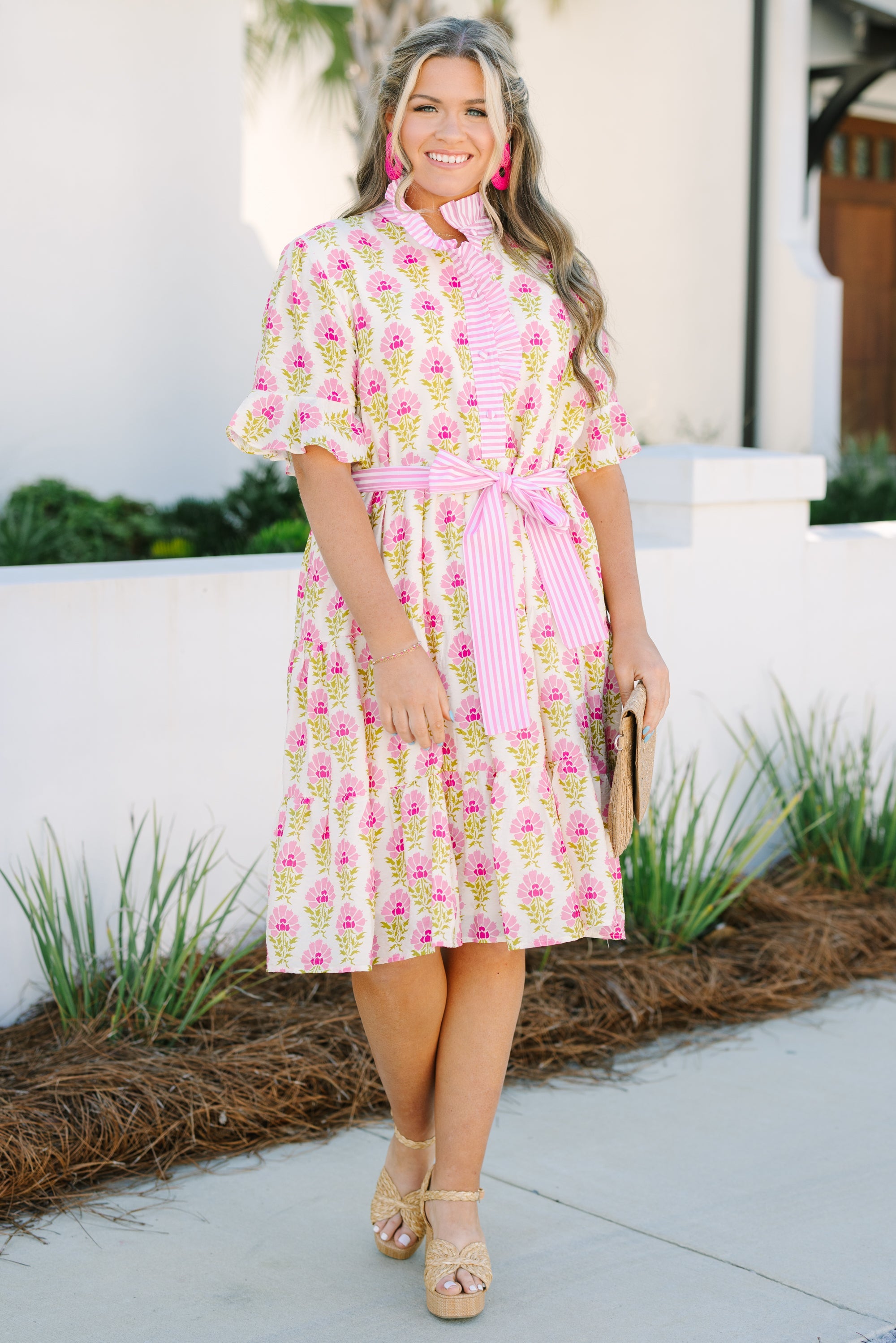 Half Truths Dress, Pink
