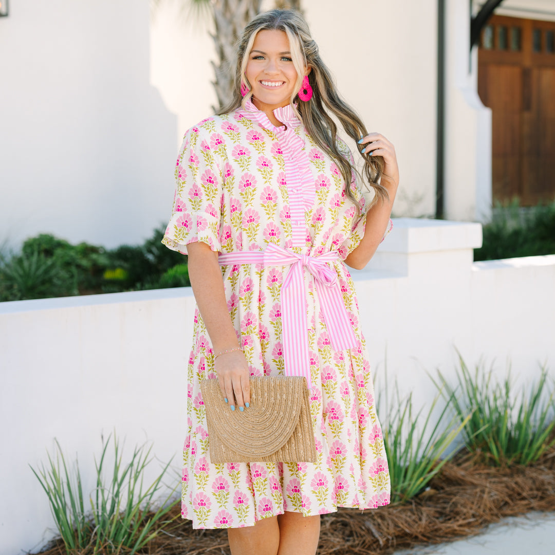 Half Truths Dress, Pink