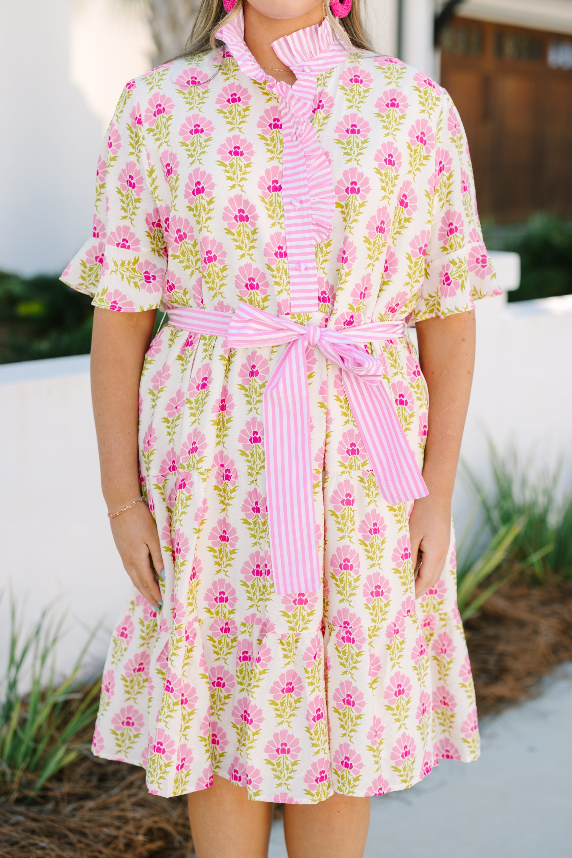 Half Truths Dress, Pink